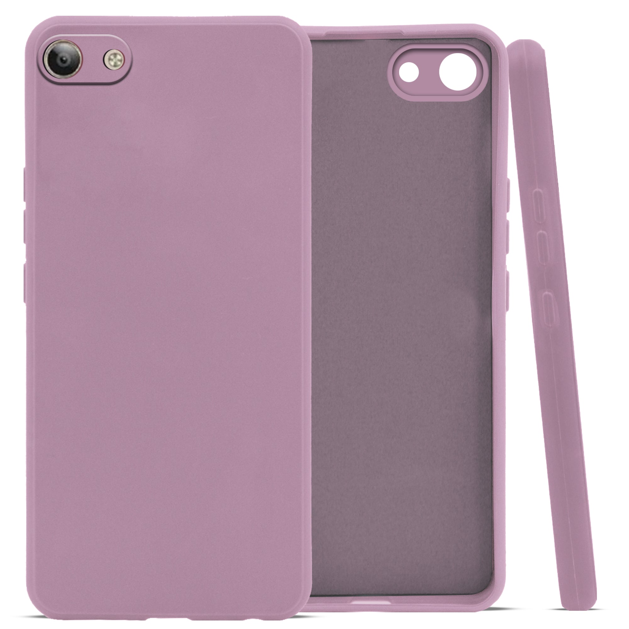 For Vivo Y53 Back Cover Case ( Matte Finish Silicone with Inside Fiber cloth)
