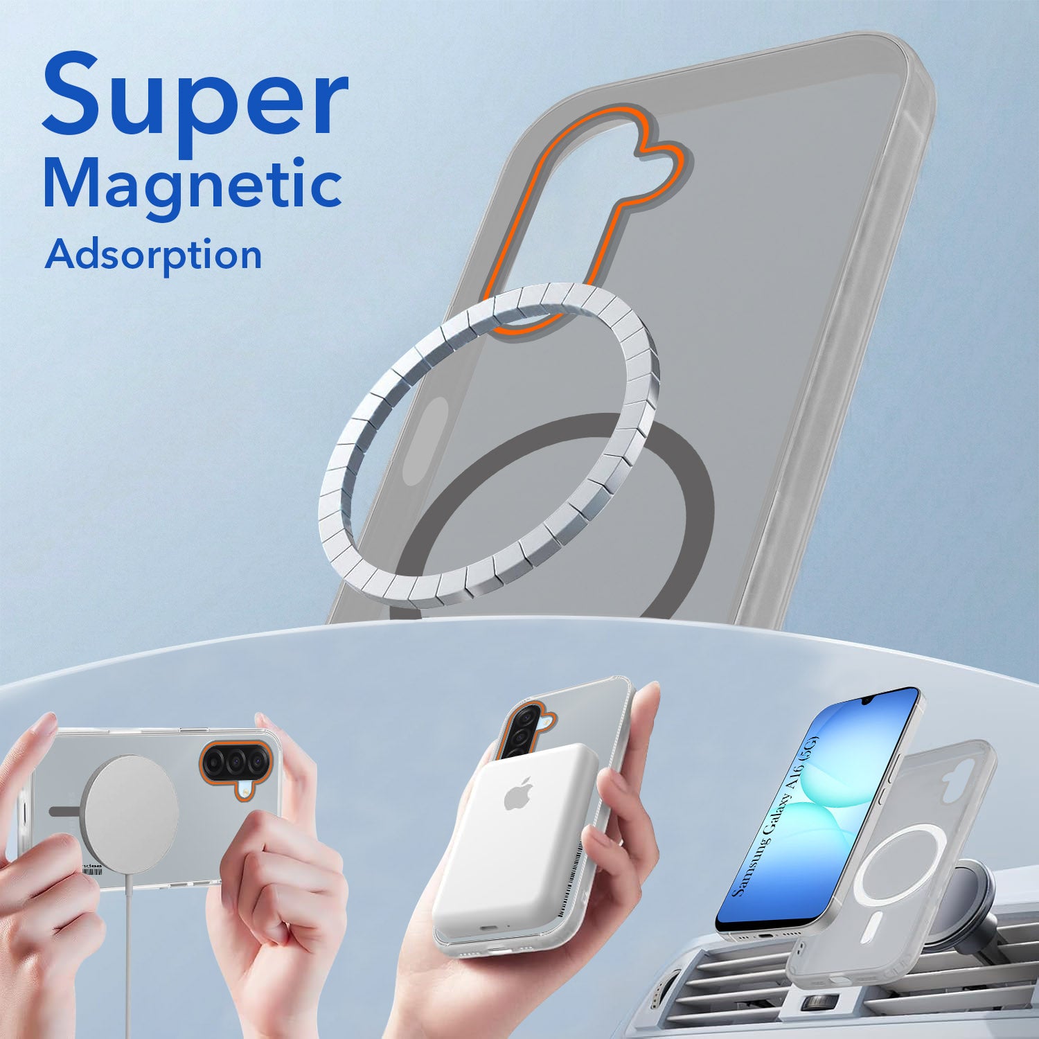 For Samsung Galaxy A16 5G Back Cover Case (Soft Touch | Camera Bump Protection | MagSafe Compatible | Matte Finish)