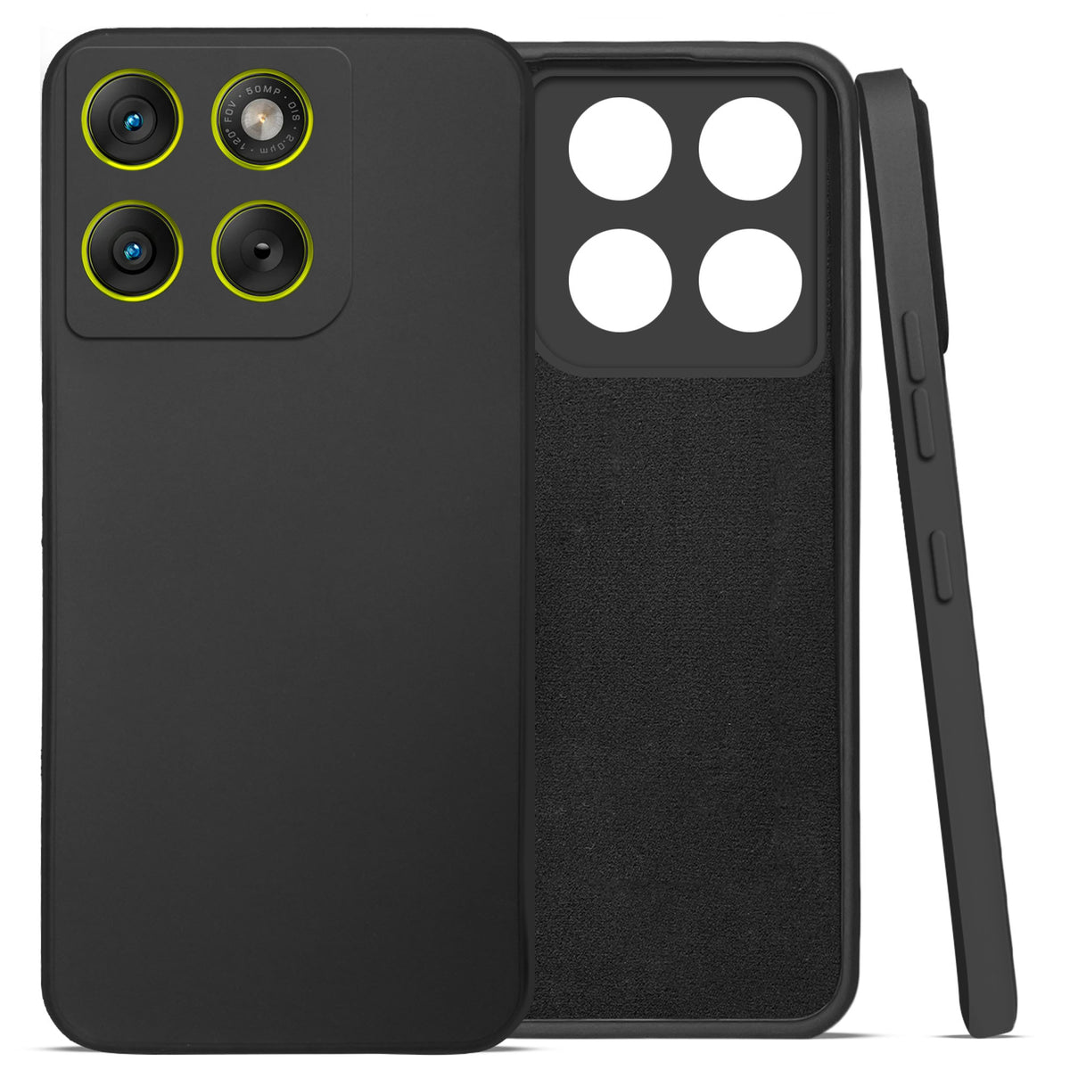 For Motorola Moto Edge 70 Back Cover Case (Matte Finish Silicone with Inside Fiber cloth)