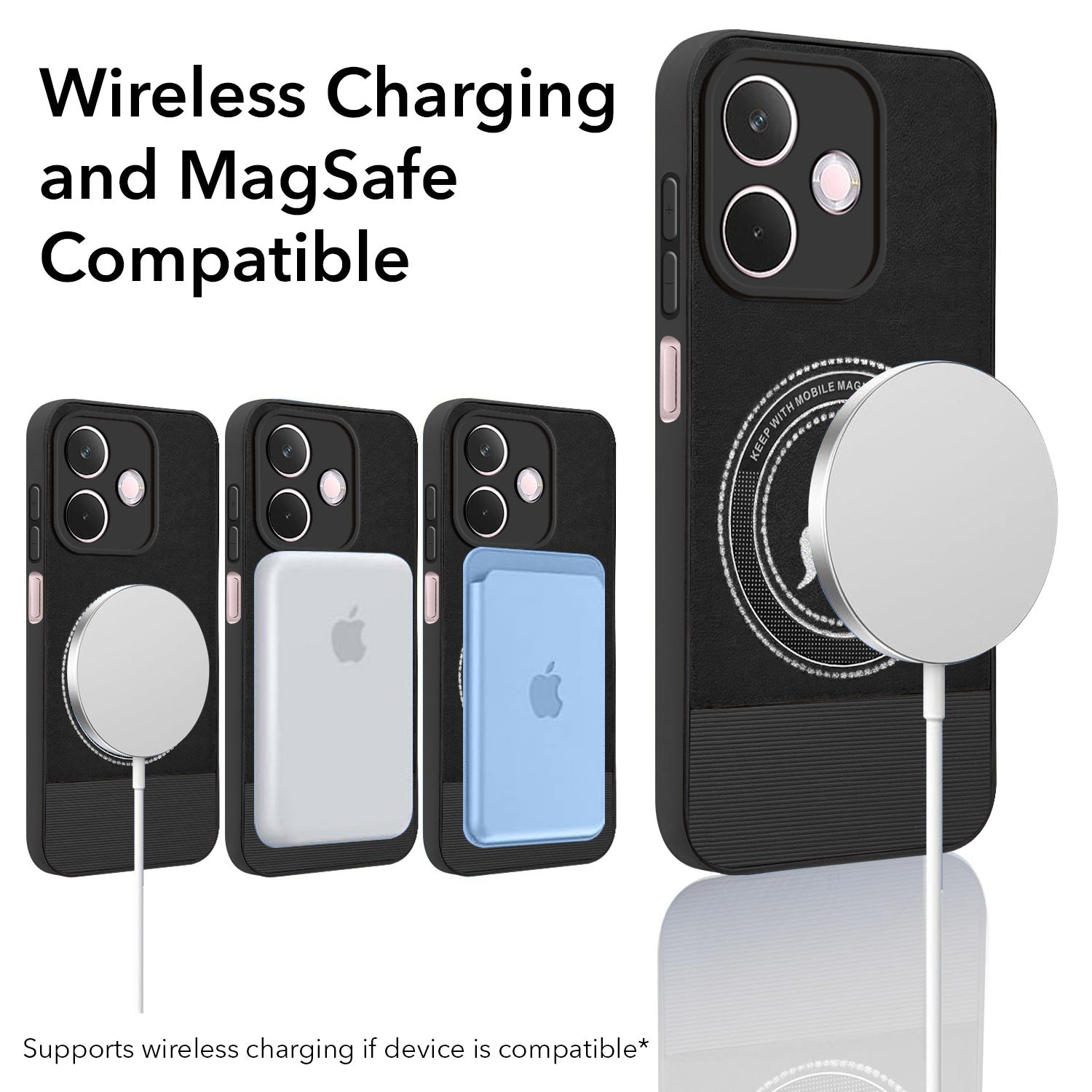 For Oppo A5 Pro Back Cover Case PU Leather Finish (Professional Minimalist Texture | MagSafe Compatile | Camera Protection | Sleek Sober Formal)