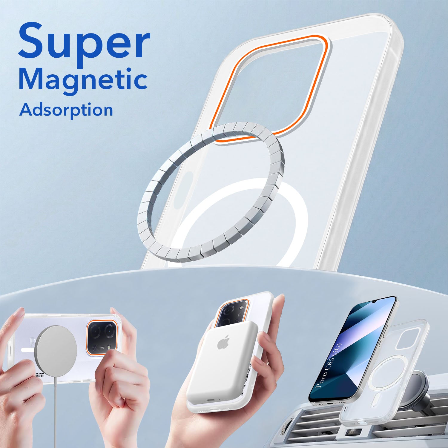 For Poco C85 5G Back Cover Case (Soft Touch | Camera Bump Protection | MagSafe Compatible | Matte Finish)