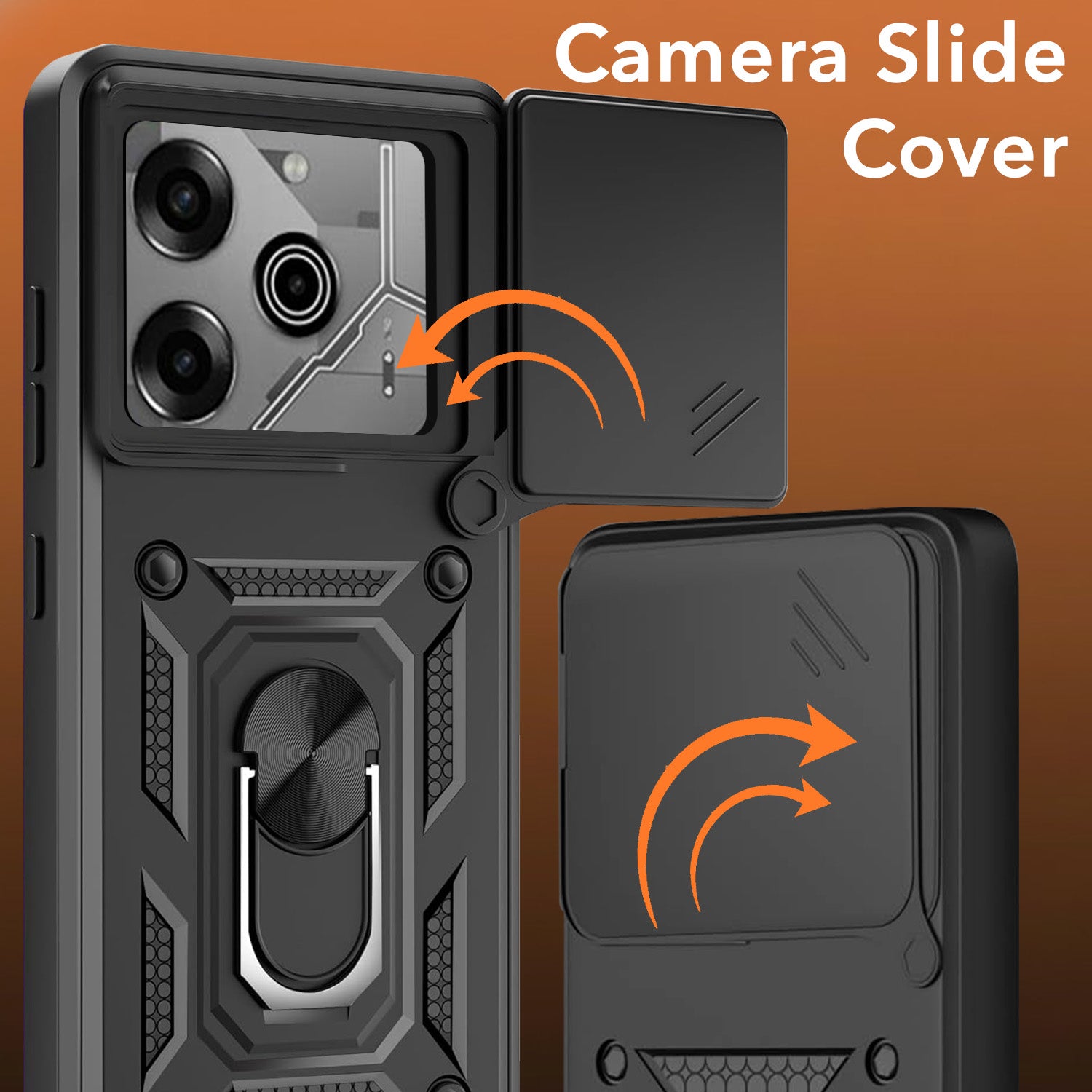 For Tecno Pova 6 Pro 5G Back Cover Case (Hybrid Dual Armor Polycarbonate)