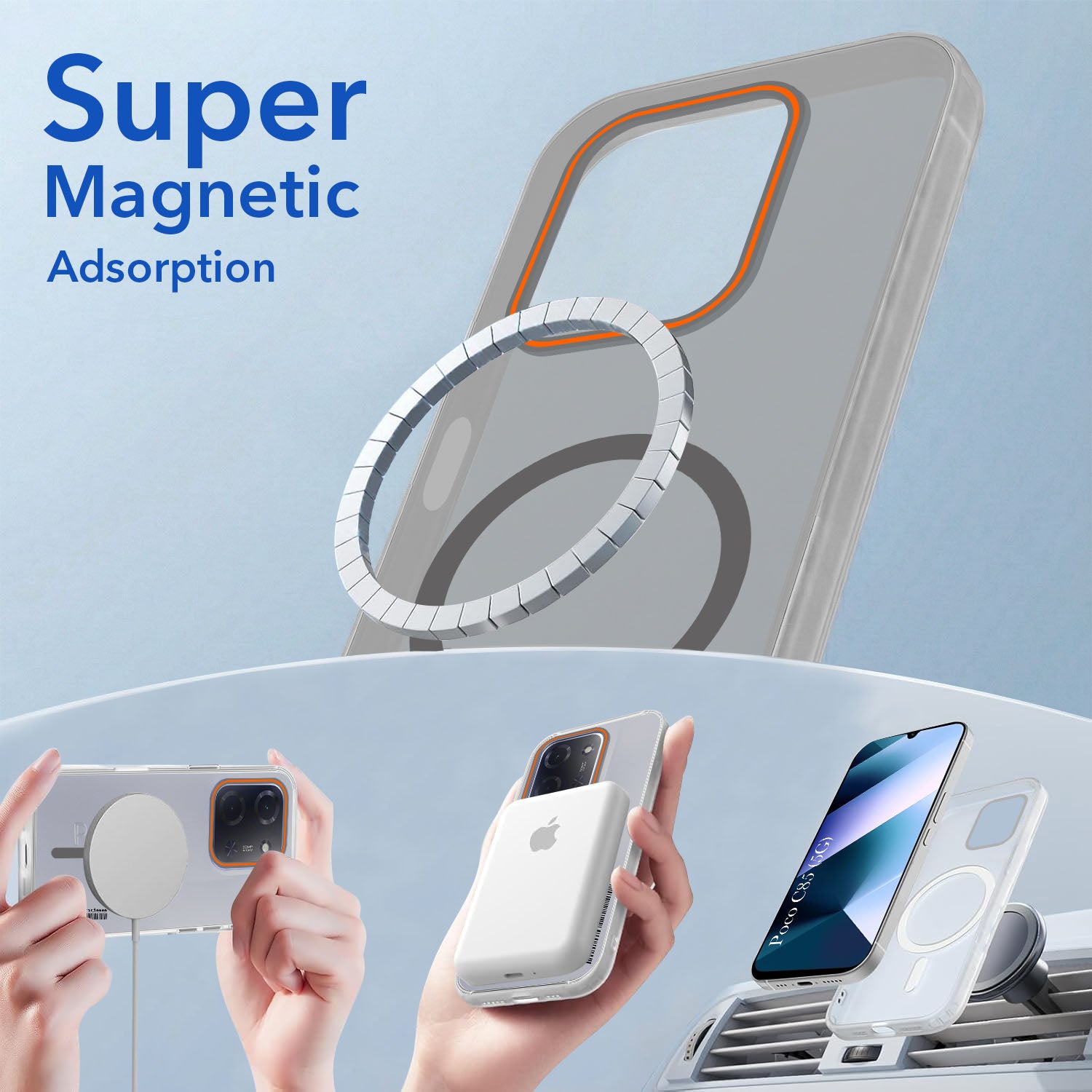 For Poco C85 5G Back Cover Case (Soft Touch | Camera Bump Protection | MagSafe Compatible | Matte Finish)