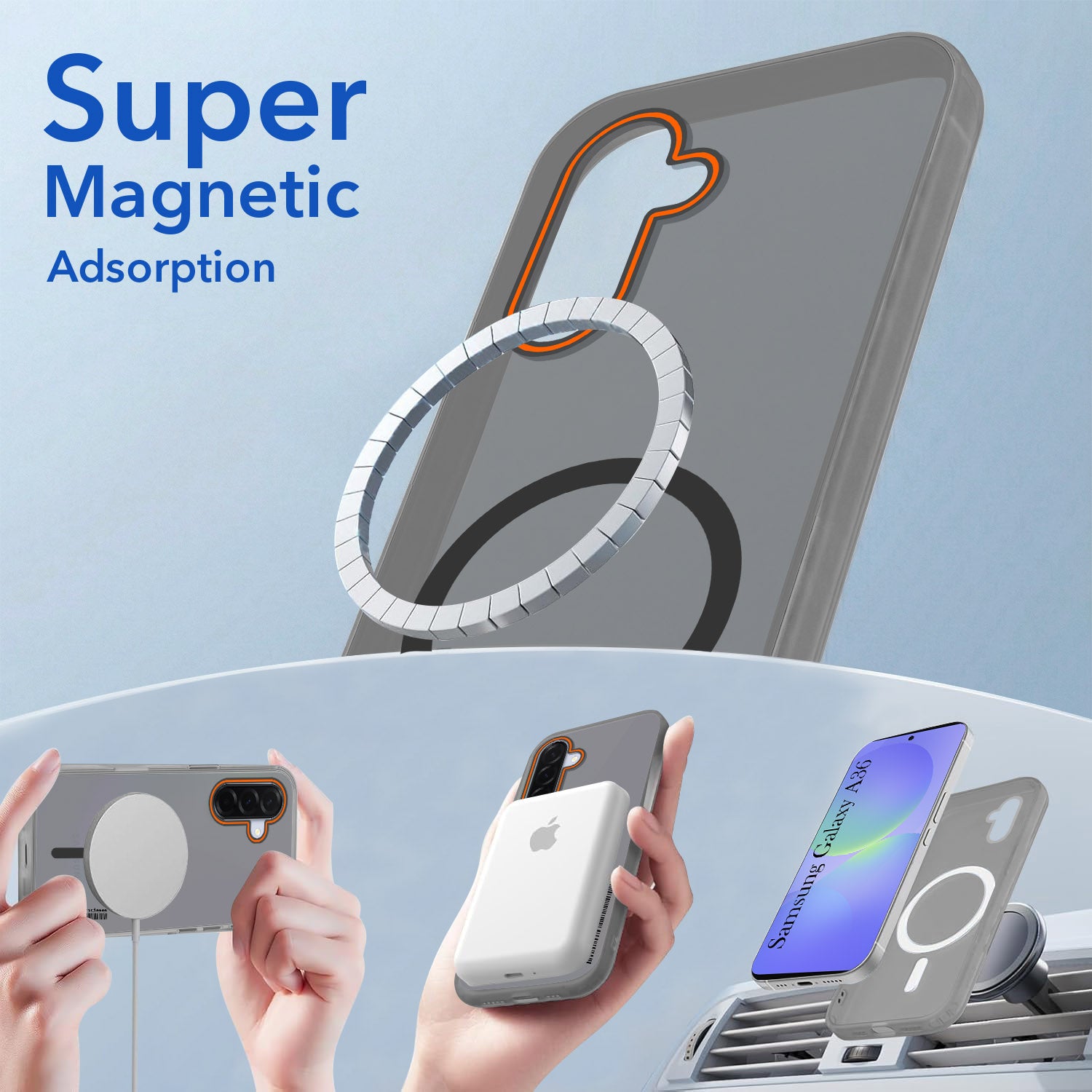 For Samsung Galaxy A36 5G Back Cover Case (Soft Touch | Camera Bump Protection | MagSafe Compatible | Matte Finish)