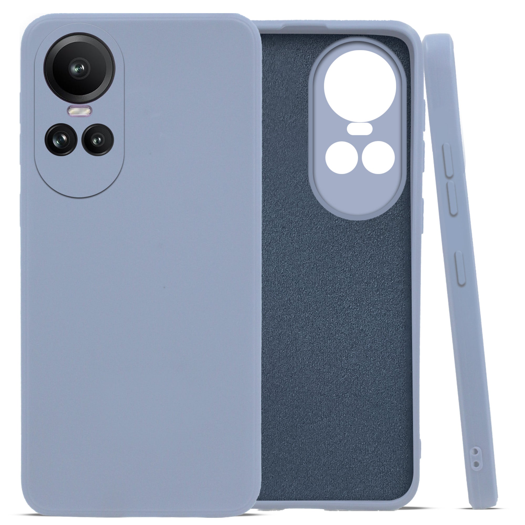 For Oppo Reno 10 5G | Oppo Reno 10 Pro 5G Back Cover Case (Matte Finish Silicone with Inside Fiber Cloth)