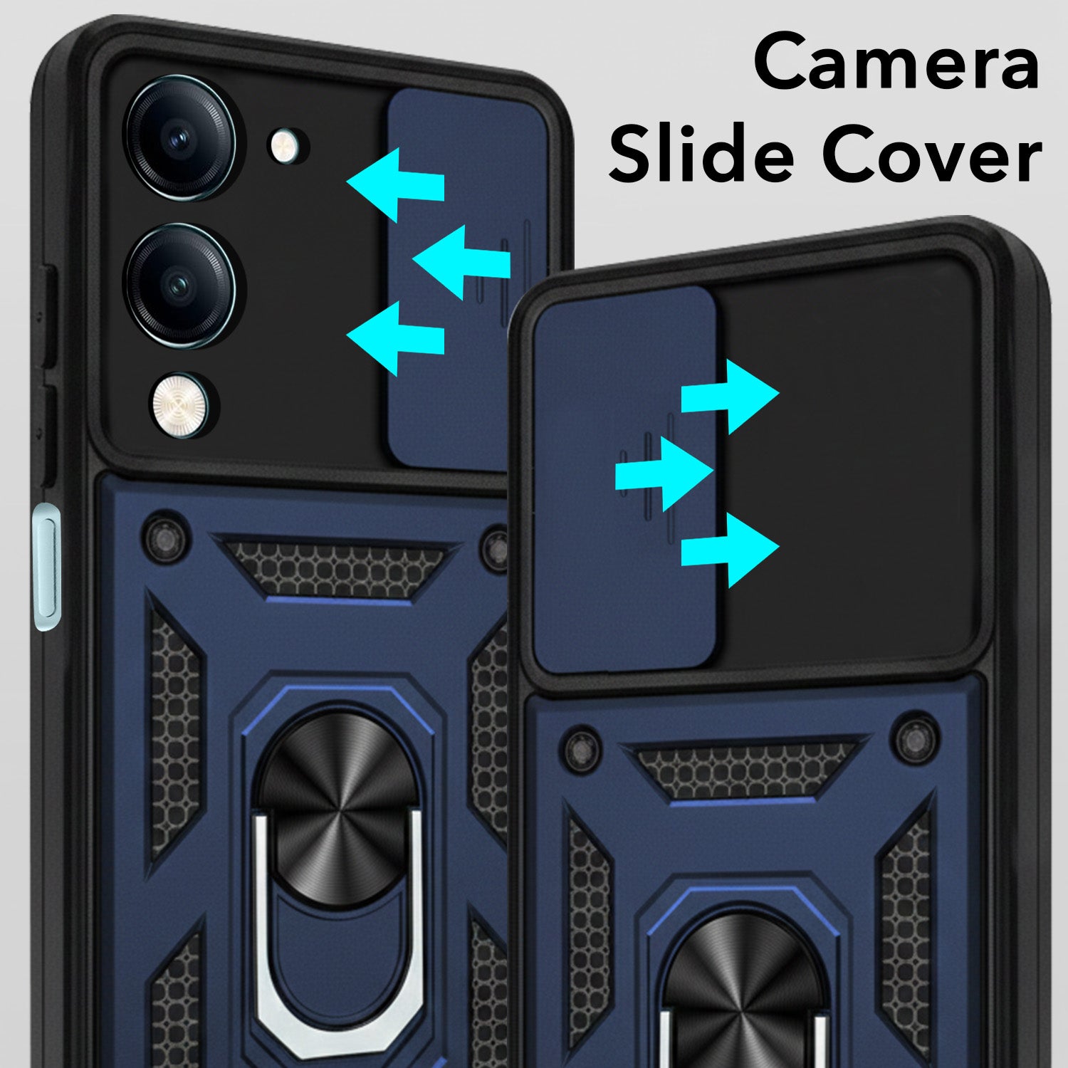 For Vivo Y19 | Vivo Y19e | Vivo T4 Lite Back Cover Case (Hybrid Dual Armor Polycarbonate)