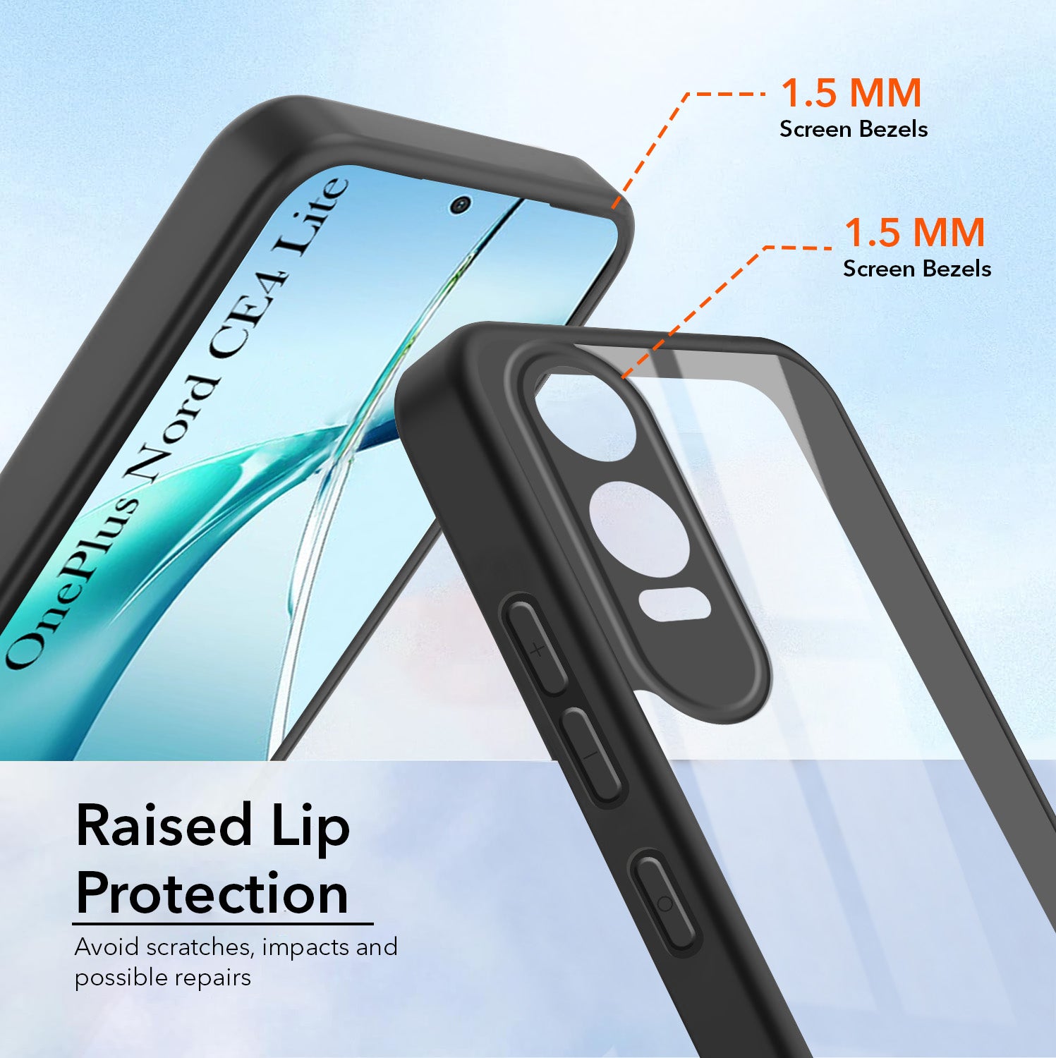 For OnePlus Nord CE 4 Lite Back Cover Case (Lifetime Anti Yellow | Anti Scratch | Crystal Clear Shockproof)