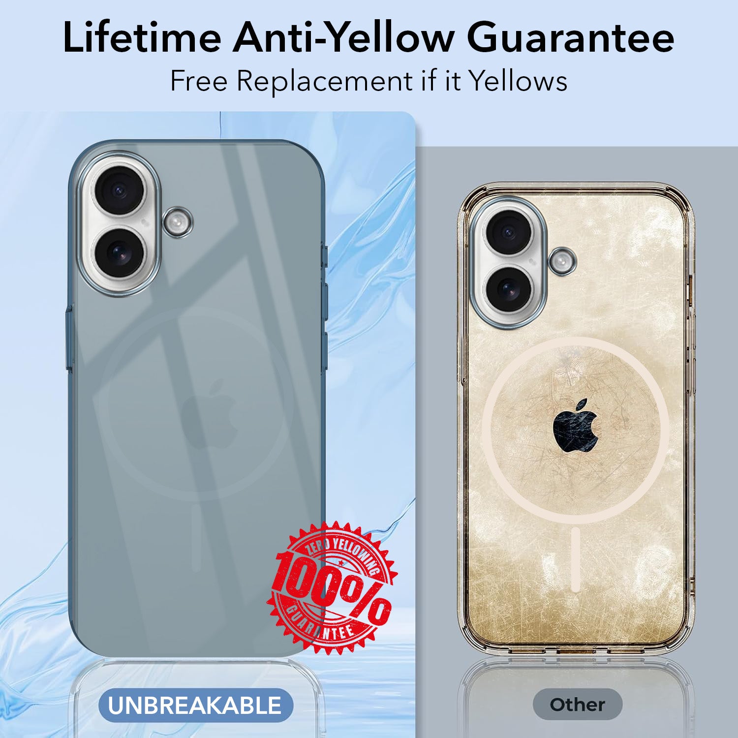 For Apple iPhone 16 Plus Back Cover Case (Crystal Clear Case | MagSafe Wireless Charging Support | Hard Anti Yellow | Camera Protection Bump)