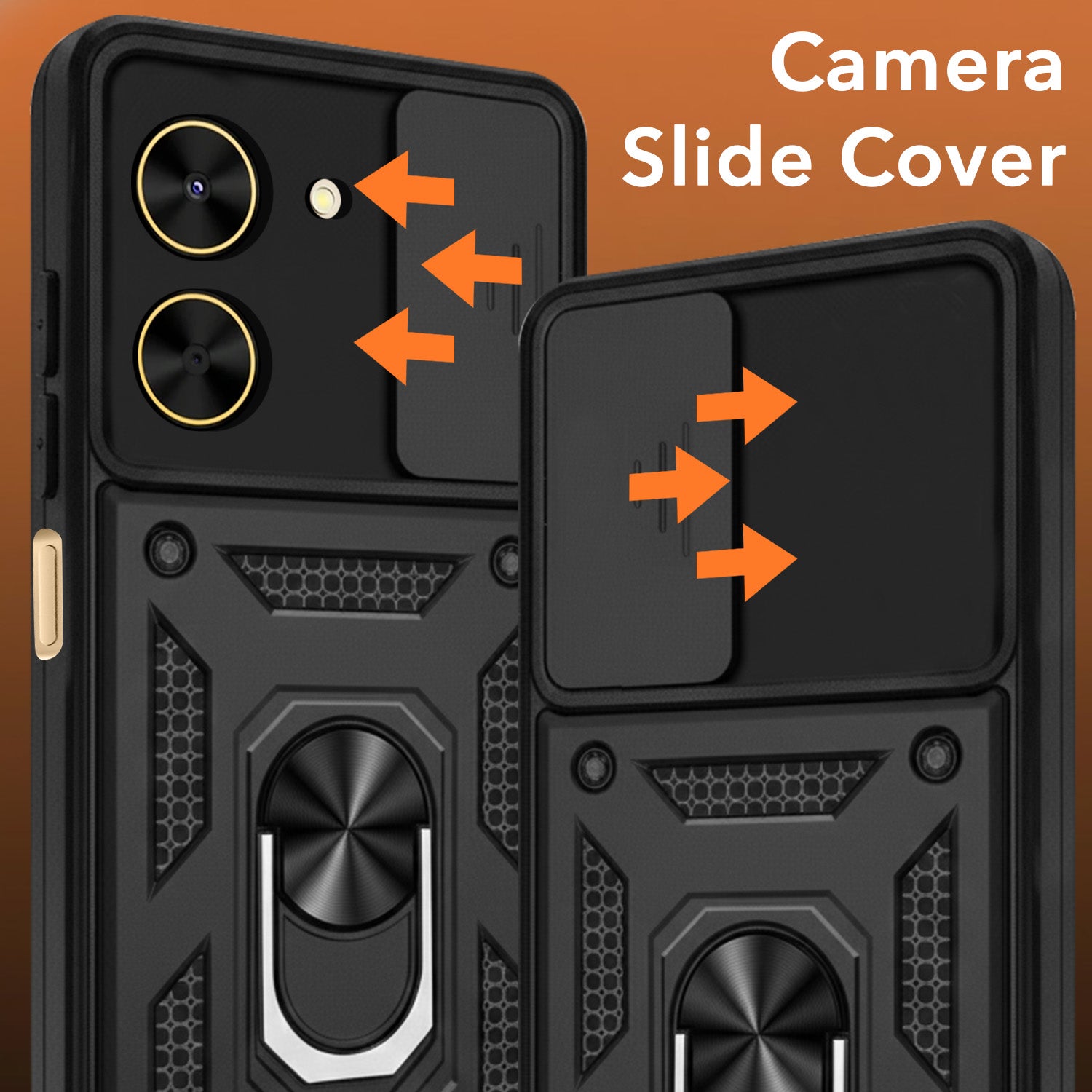 For Poco C71 Back Cover Case (Hybrid Dual Armor Polycarbonate)