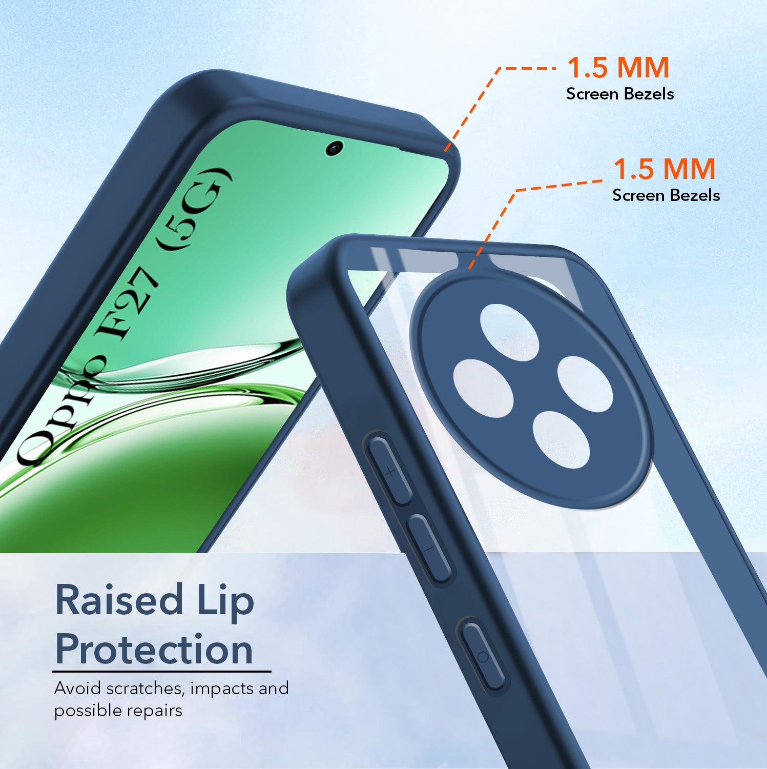 For Oppo F27 5G Back Cover Case (Lifetime Anti Yellow | Anti Scratch | Crystal Clear Shockproof)