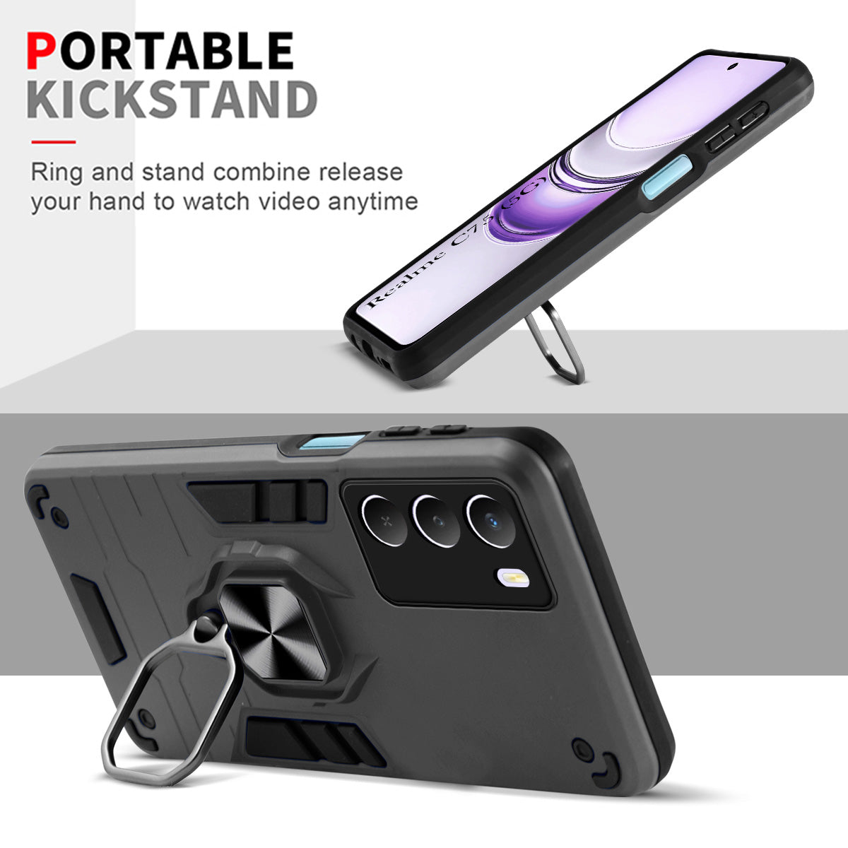 For Realme C75 5G Back Cover Case (Shockproof Polycarbonate Dual Layer Hybrid Armor)