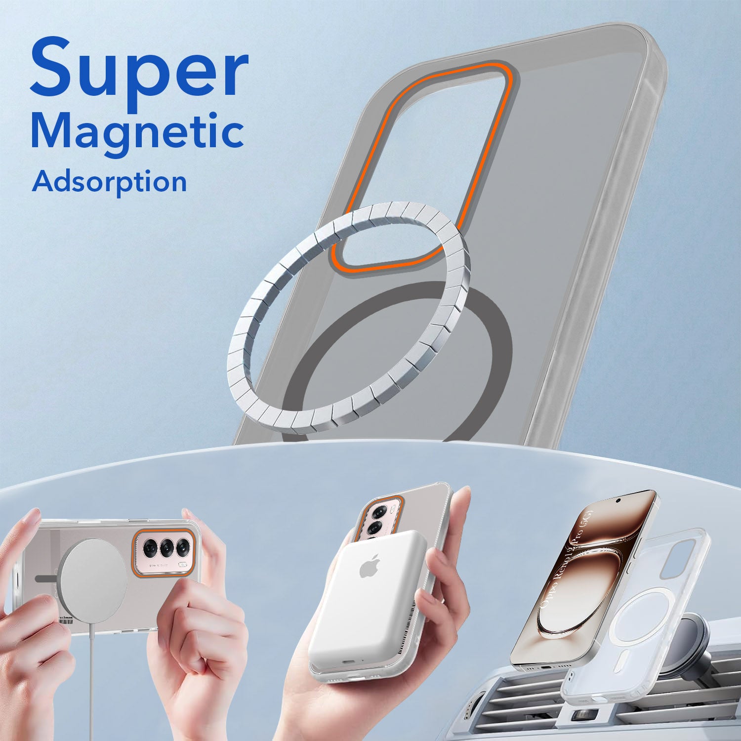 For Oppo Reno12 Pro 5G | Oppo Reno 12 Pro 5G Back Cover Case (Soft Touch | Camera Bump Protection | MagSafe Compatible | Matte Finish)