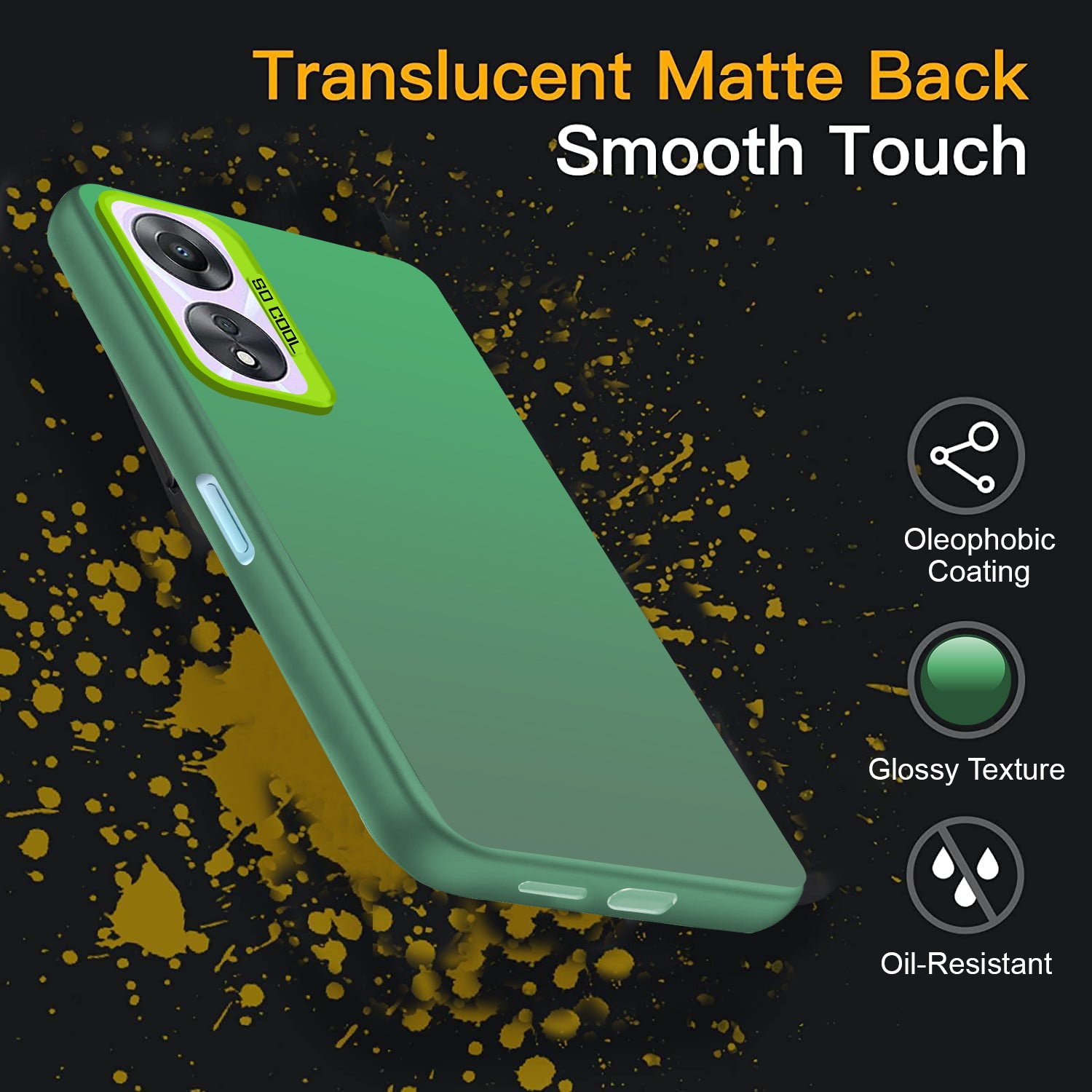 For Oppo A78 5G Hard Back Cover Case (Velvet Touch | Professional Glossy Finish | Camera Protection Bump)