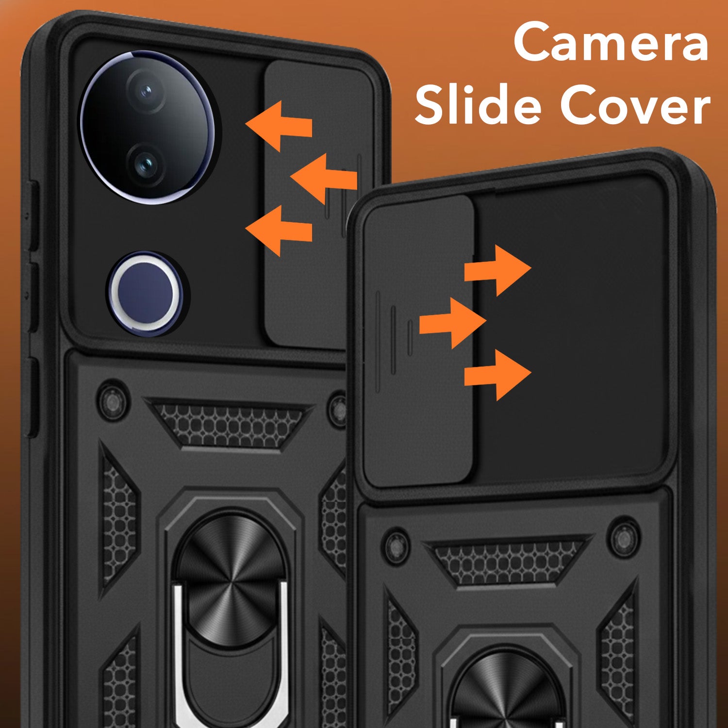 For Vivo T4R Back Cover Case (Hybrid Dual Armor Polycarbonate)