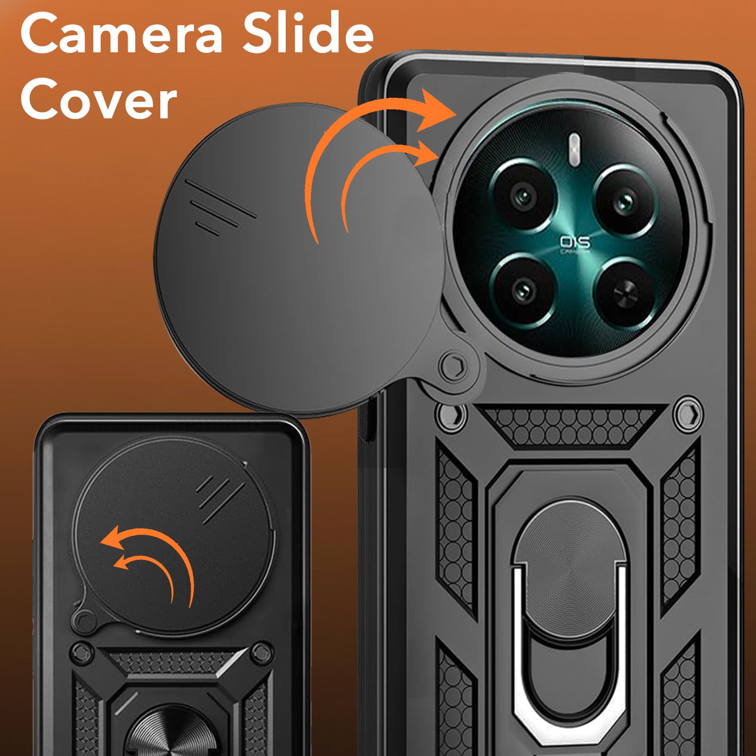 For Realme Narzo 70 Pro Back Cover Case (Hybrid Dual Armor Polycarbonate)