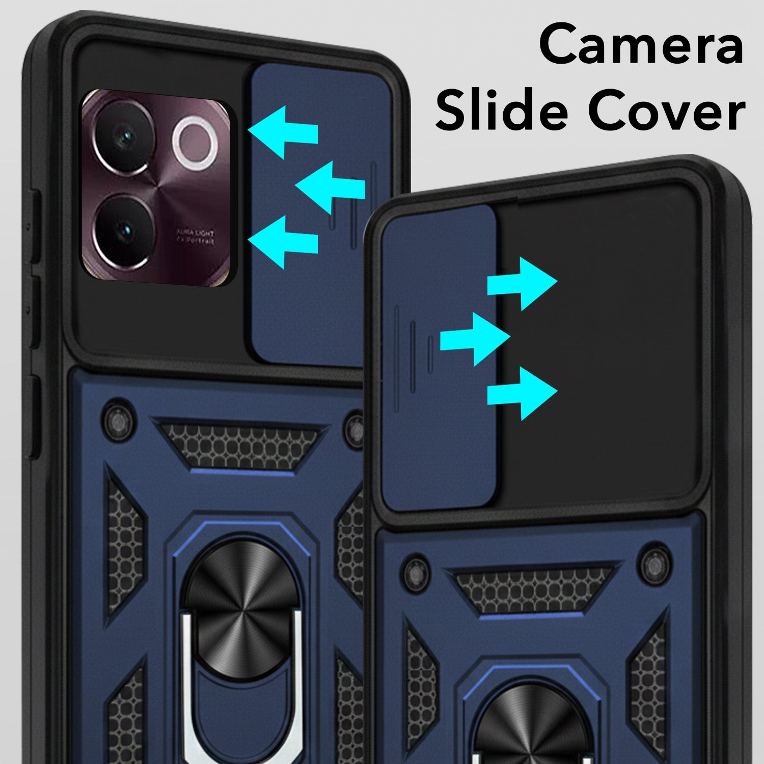 For Vivo V30e 5G Back Cover Case (Hybrid Dual Armor Polycarbonate)