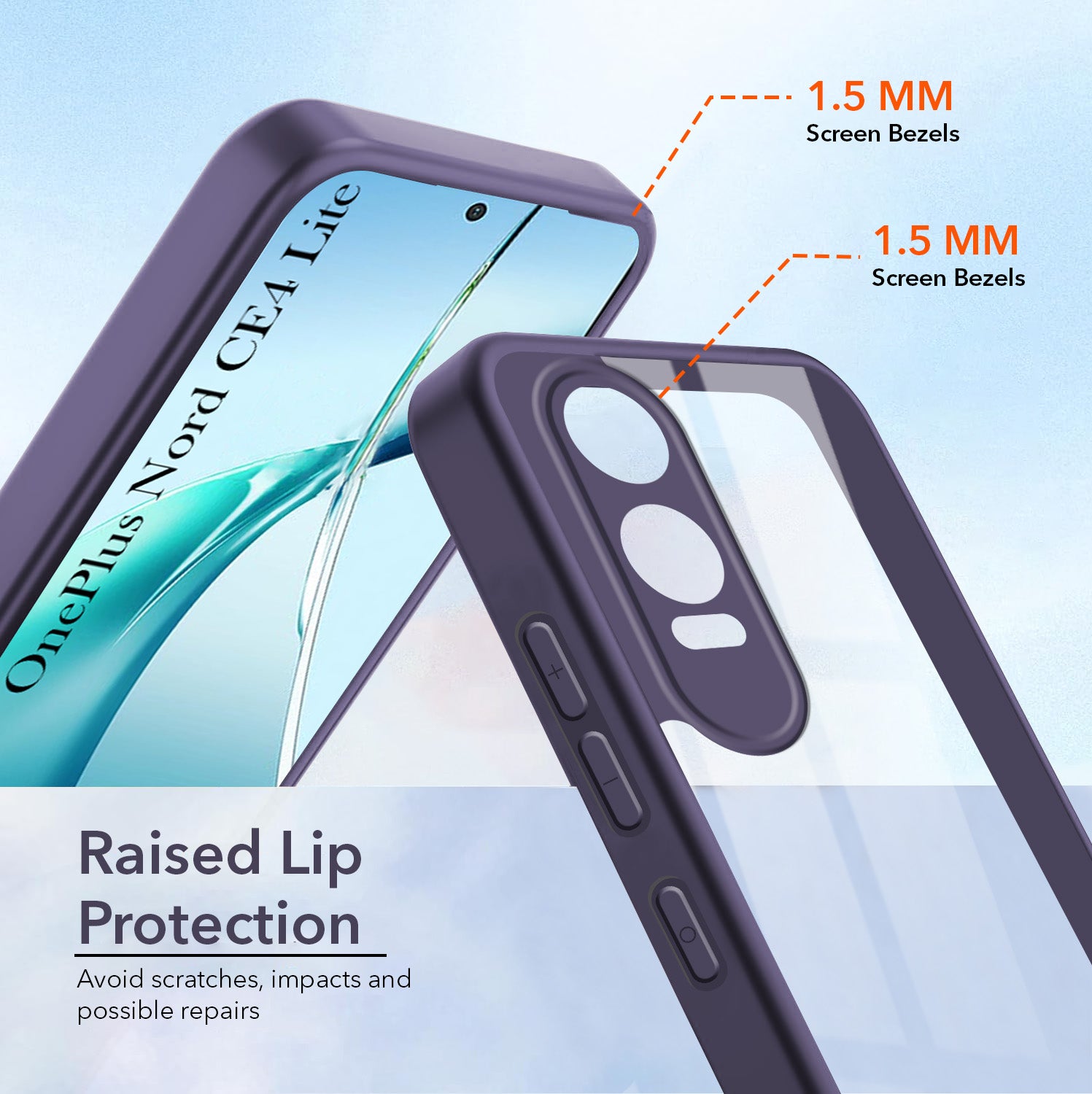 For OnePlus Nord CE 4 Lite Back Cover Case (Lifetime Anti Yellow | Anti Scratch | Crystal Clear Shockproof)