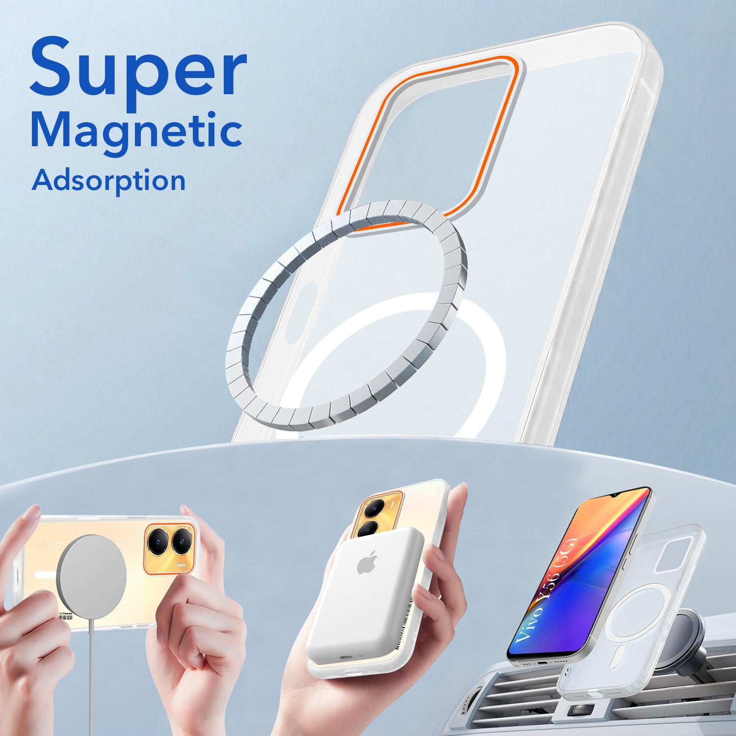 For Vivo Y56 5G Back Cover Case (Soft Touch | Camera Bump Protection | MagSafe Compatible | Matte Finish)