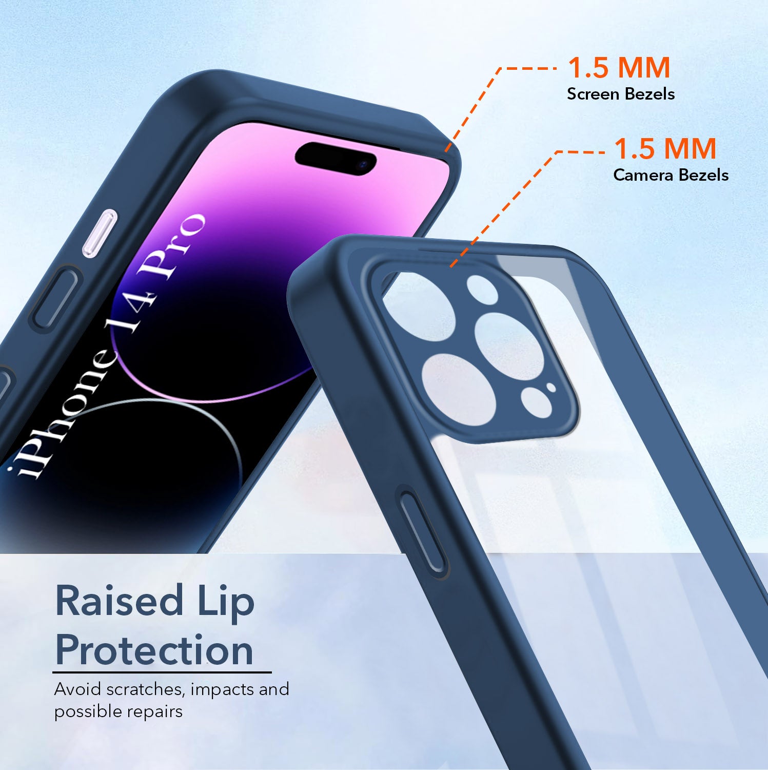 For Apple iPhone 14 Pro Back Cover Case Ultra-Hybrid (Lifetime Anti Yellow | Anti Scratch | Crystal Clear Shockproof)