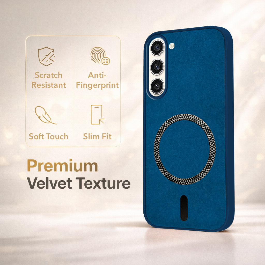 For Samsung Galaxy S23 Plus 5G Back Cover Case Leather Finish (MagSafe Compatible Wireless Charging | Soft Touch | Camera Bump Protection)
