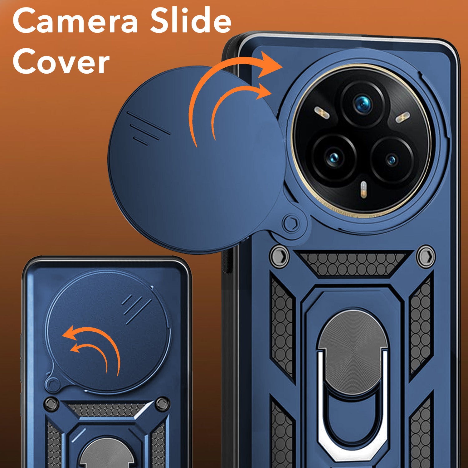 For Realme 14 Pro Plus 5G Back Cover Case (Hybrid Dual Armor Polycarbonate)