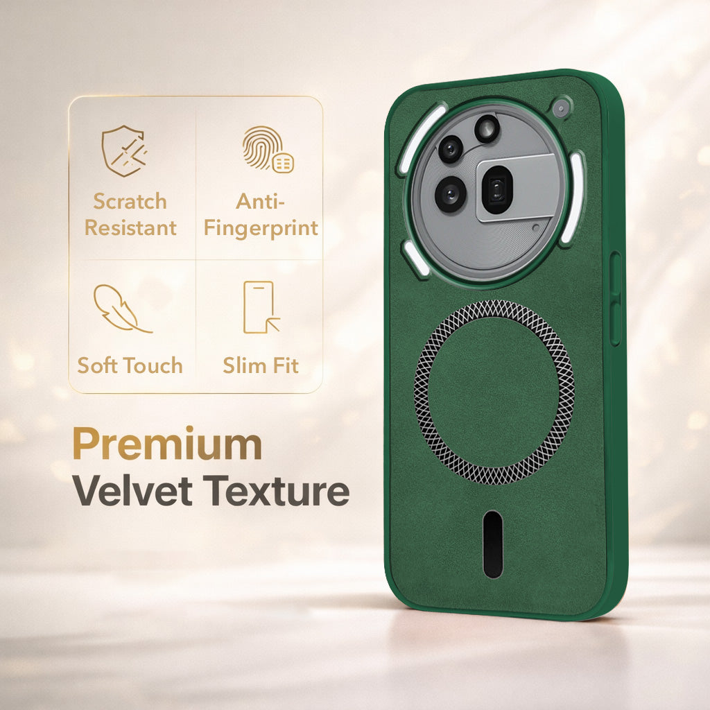 For Nothing Phone 3A Pro 5G Back Cover Case Leather Finish (MagSafe Compatible Wireless Charging | Soft Touch | Camera Bump Protection)