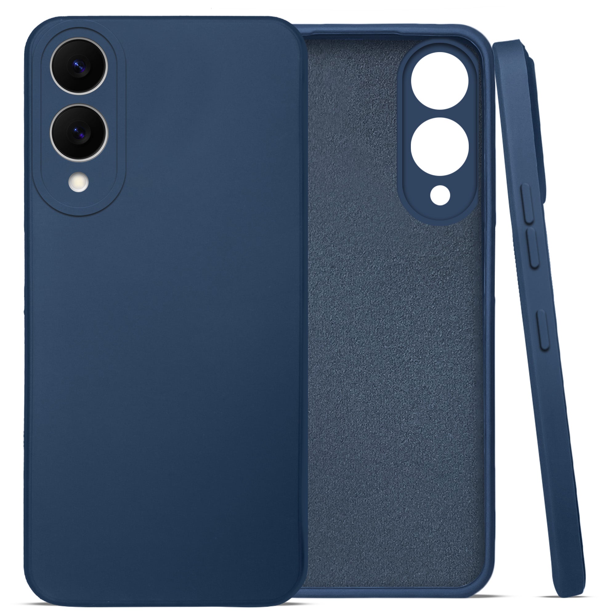 For Samsung Galaxy S25 Edge  Back Cover Case (Matte Finish Silicone with Inside Fiber cloth)