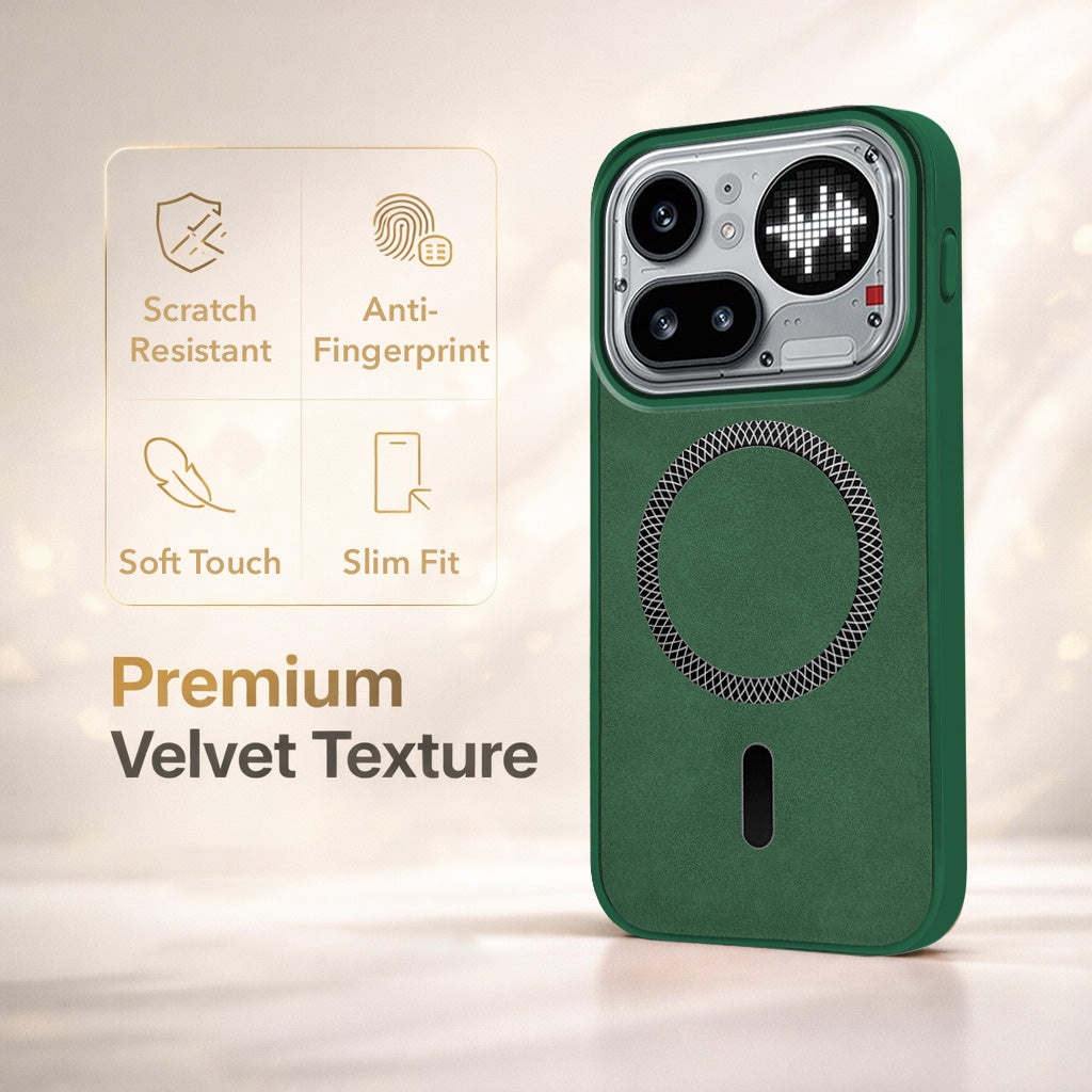 For Nothing Phone 4A Pro 5G Back Cover Case Leather Finish (MagSafe Compatible Wireless Charging | Soft Touch | Camera Bump Protection)