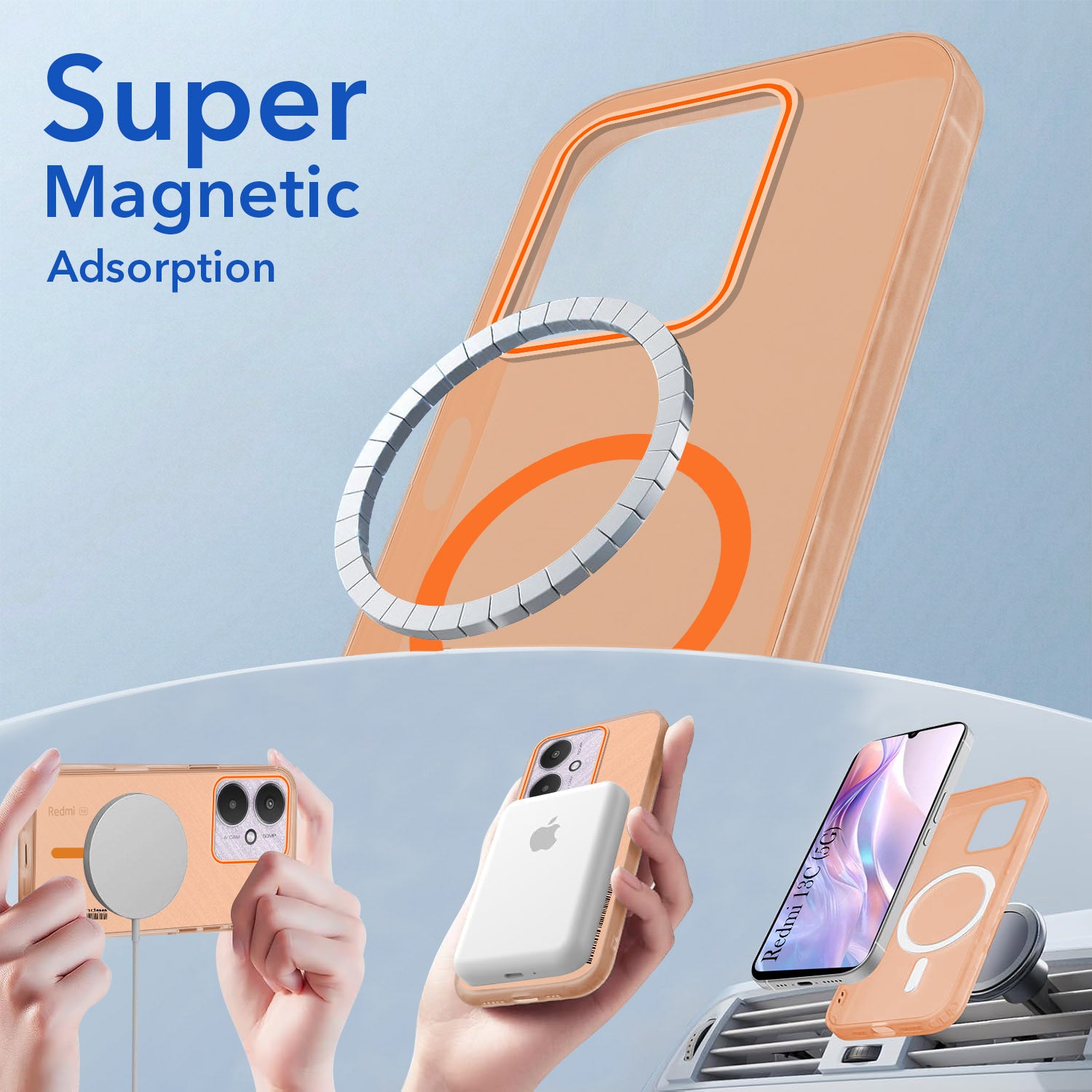 For Xiaomi Redmi 13C 5G Back Cover Case (Soft Touch | Camera Bump Protection | MagSafe Compatible | Matte Finish)