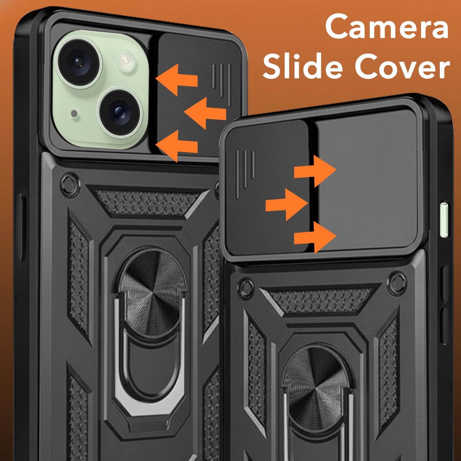For iPhone 15 Plus Back Cover Case (Hybrid Armor Polycarbonate)