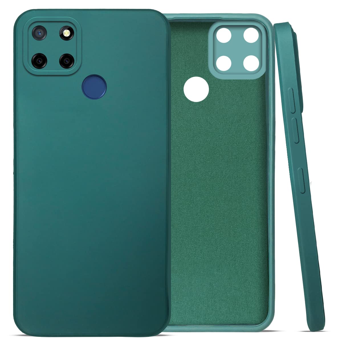 For Realme Narzo 30A Back Cover Case (Inside Fiber Cloth | Smooth Matte Finish | Elegant Professional Look)