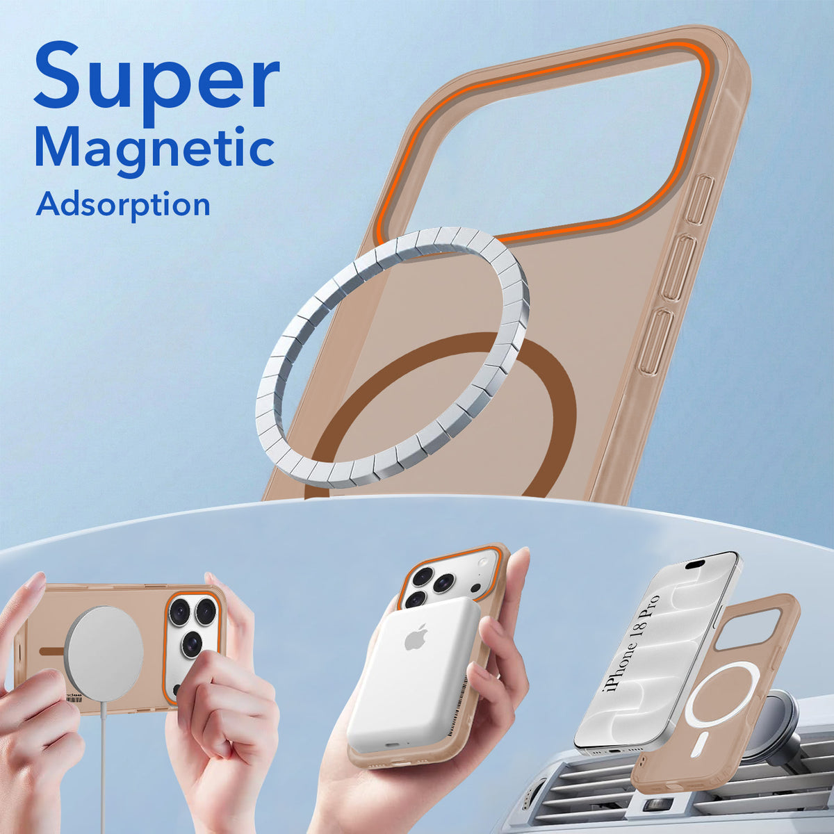 For Apple iPhone 18 Pro Back Cover Case (Soft Touch | Camera Bump Protection | MagSafe Compatible | Matte Finish)