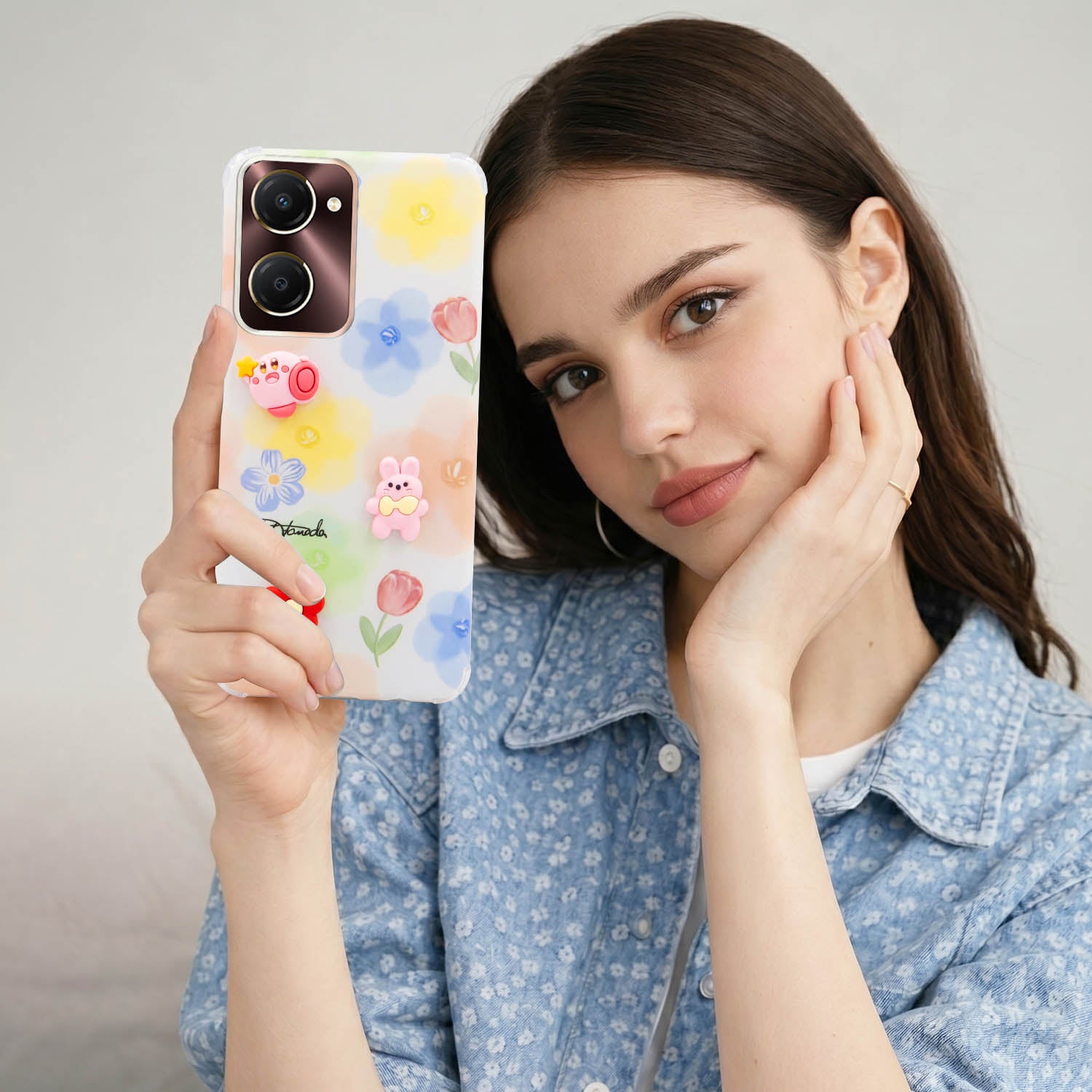 For Vivo iQOO Z9 Lite 5G Back Cover Case (3D Cute Cartoons | Hard Back Side Soft | Matte Premium Finish | HD Printing)
