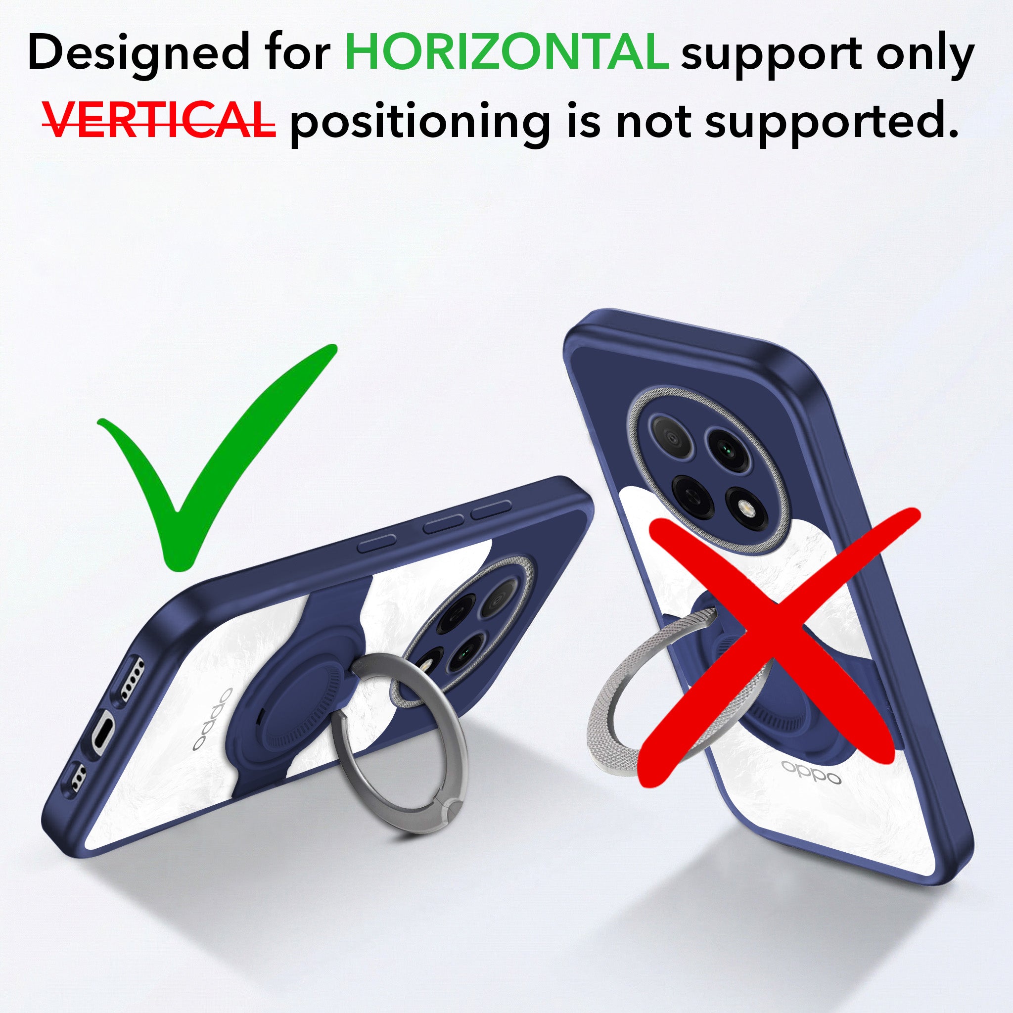For Oppo F29 Pro Back Cover Case with stand (Built-in Ring Holder Kickstand | Lifetime Anti Yellow | Camera Protection)