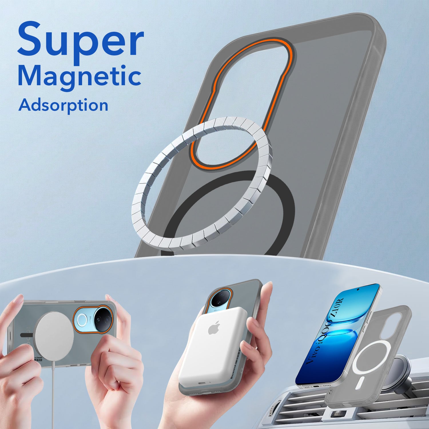For Vivo iQOO Z10R Back Cover Case (Soft Touch | Camera Bump Protection | MagSafe Compatible | Matte Finish)