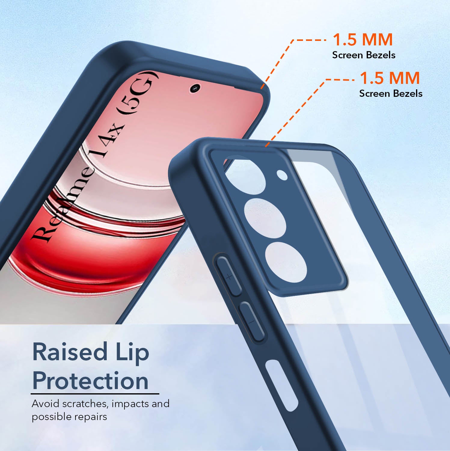 For Realme 14X Back Cover Case (Lifetime Anti Yellow | Anti Scratch | Crystal Clear Shockproof)