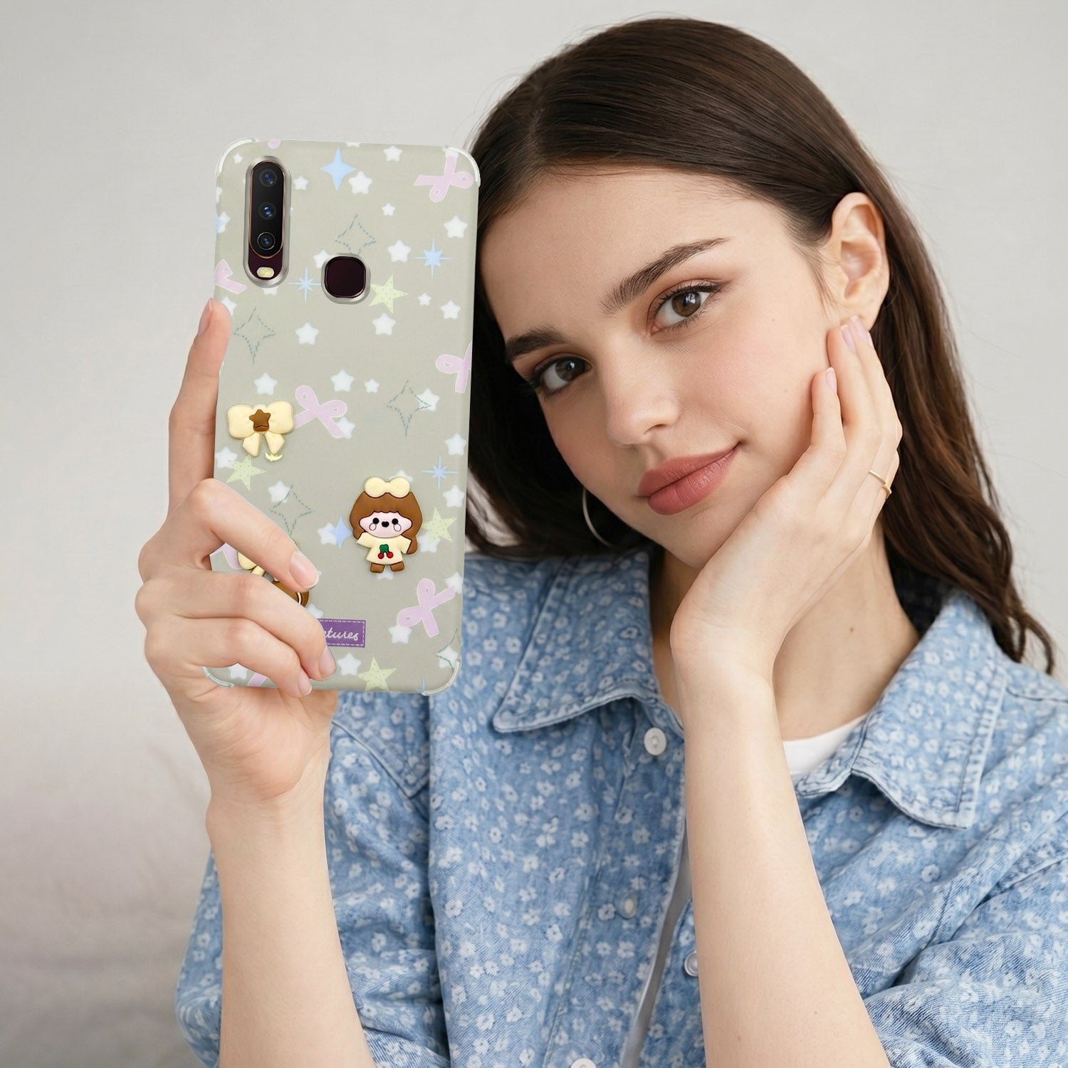 For Vivo Y12 | Y15 | Y17 Back Cover Case (3D Cute Cartoons | Hard Back Side Soft | Matte Premium Finish | HD Printing)