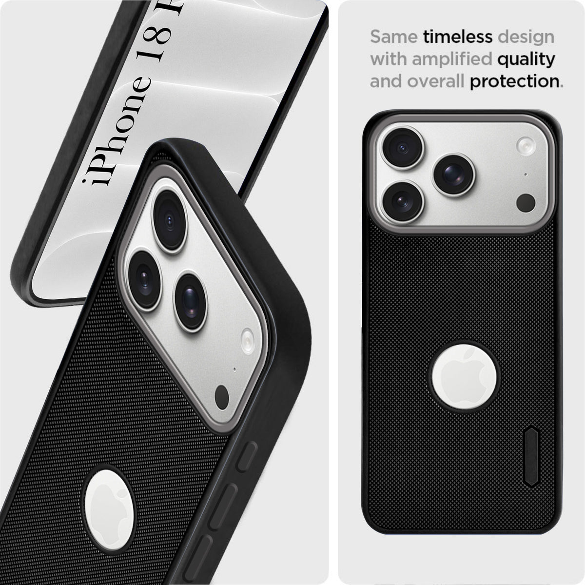 For Apple iPhone 18 Pro Back Cover Case Rubberised (Textured Grip Design| Micro-Fiber Cloth Inside | Slim and Light Weight | Soft Touch and Feel)