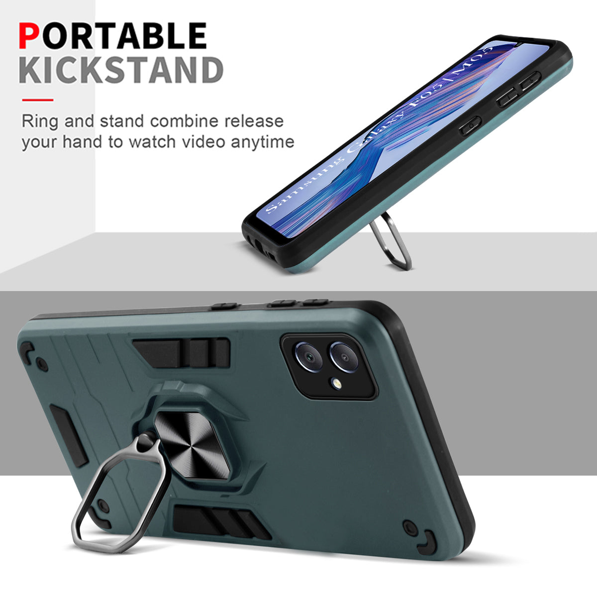 For Samsung Galaxy F05 | M05 Back Cover Case (Shockproof Polycarbonate Dual Layer Hybrid Armor)