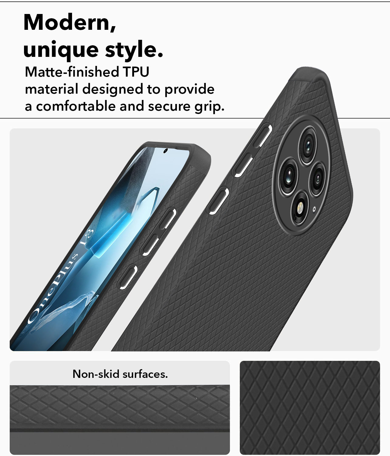 For OnePlus 13 Back Cover Case (Liquid Silicone | Side Grip | Camera Protection)