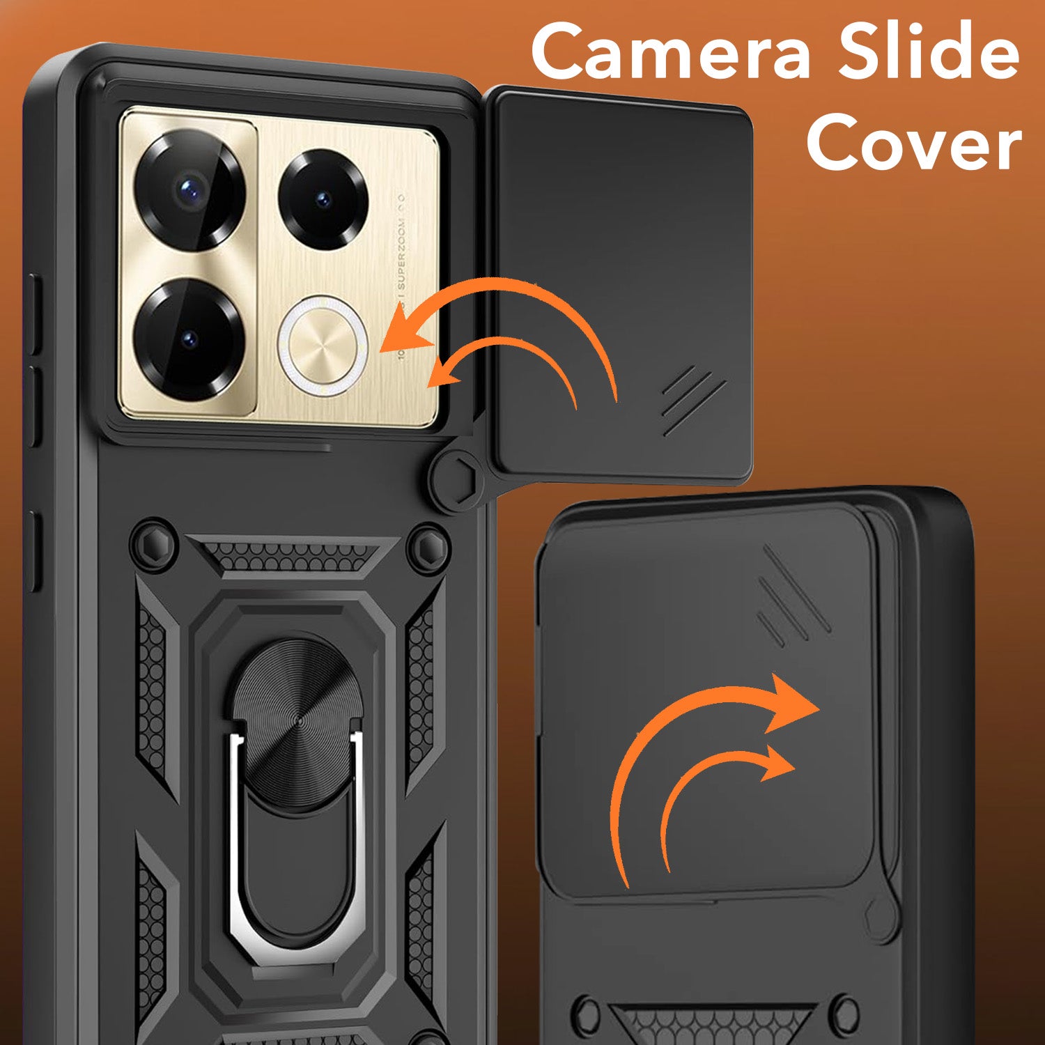 For Infinix Note 40 Pro 5G | Infinix Note 40 Pro Plus Back Case Cover (Hybrid Dual Armor Polycarbonate)
