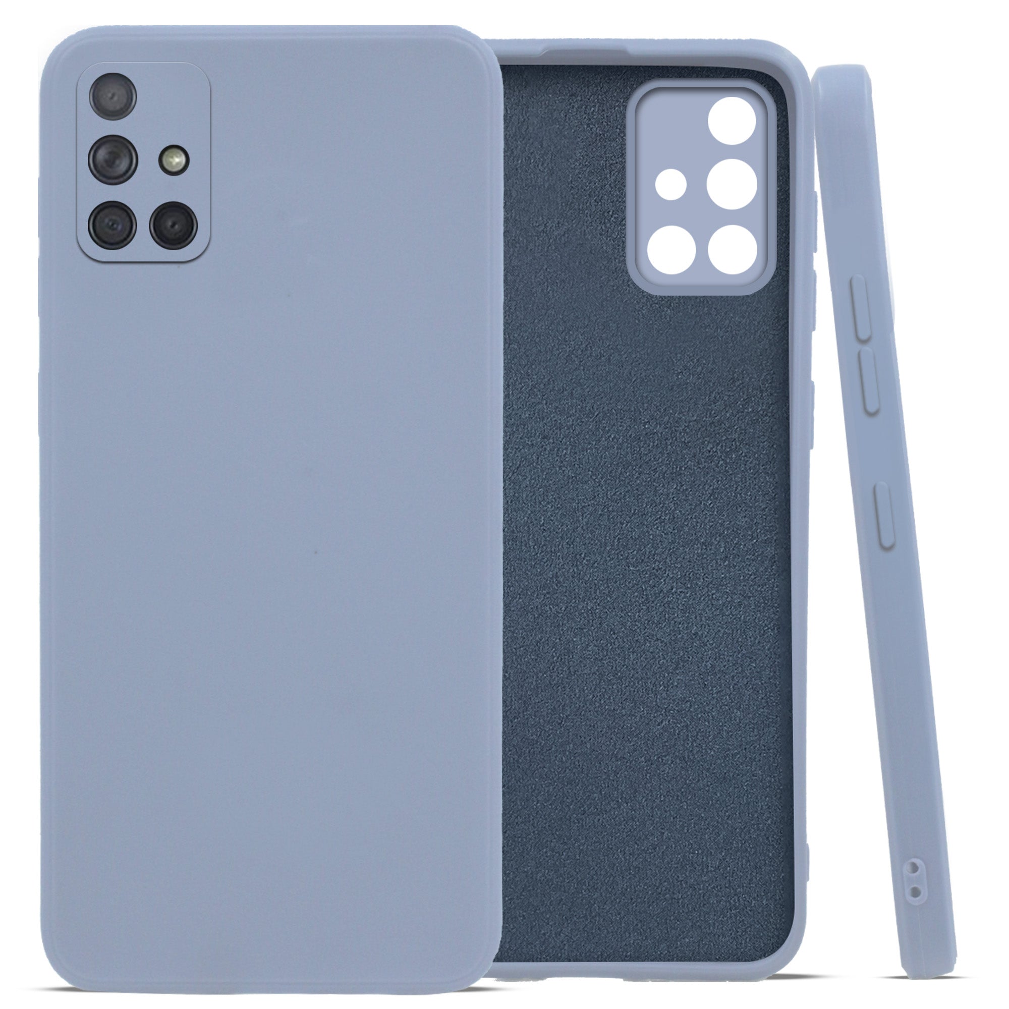 For Samsung Galaxy A71 Back Cover Case (Matte Finish Silicone with Inside Fiber cloth)
