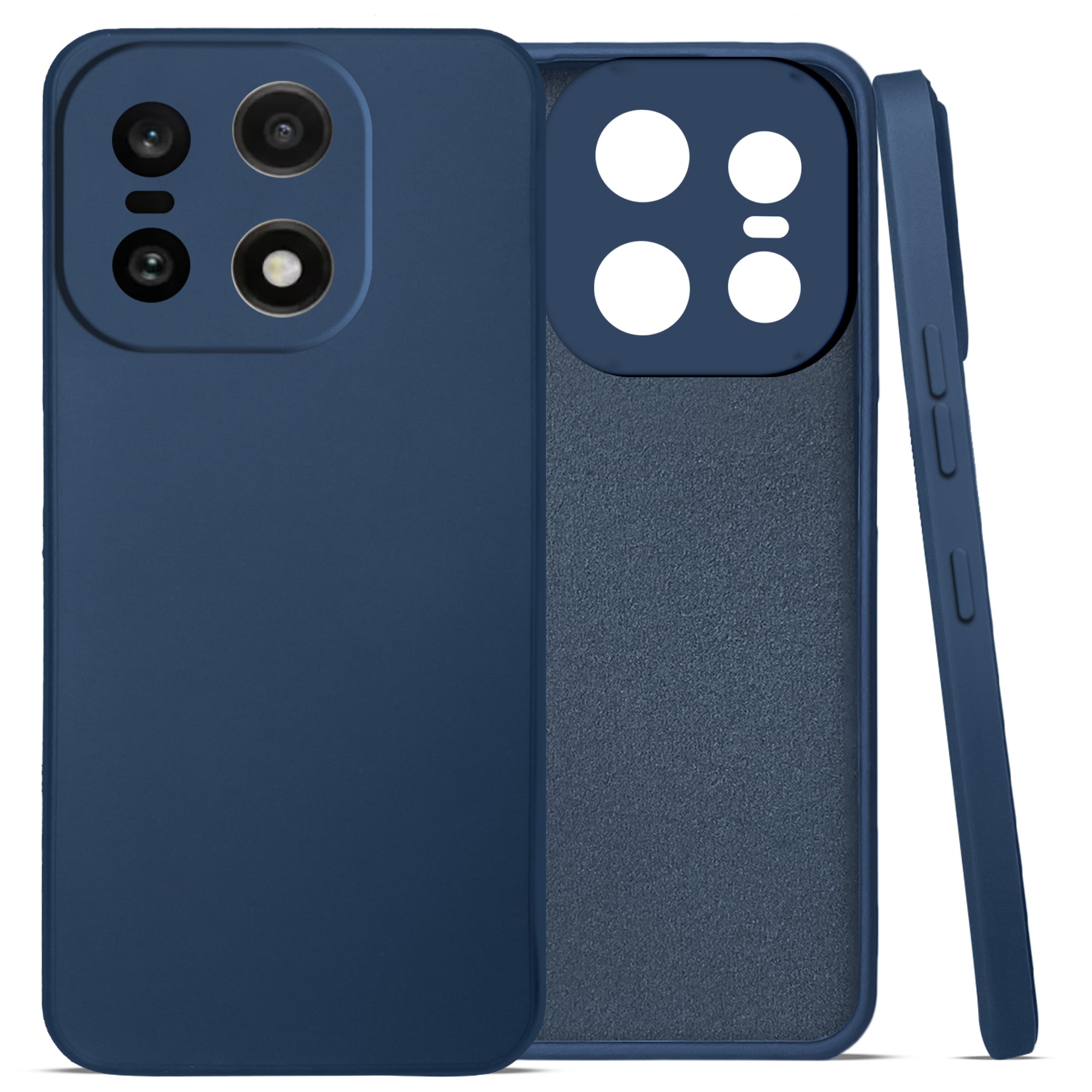 For OnePlus 15 5G Back Cover Case (Matte Finish Silicone with Inside Fiber cloth)