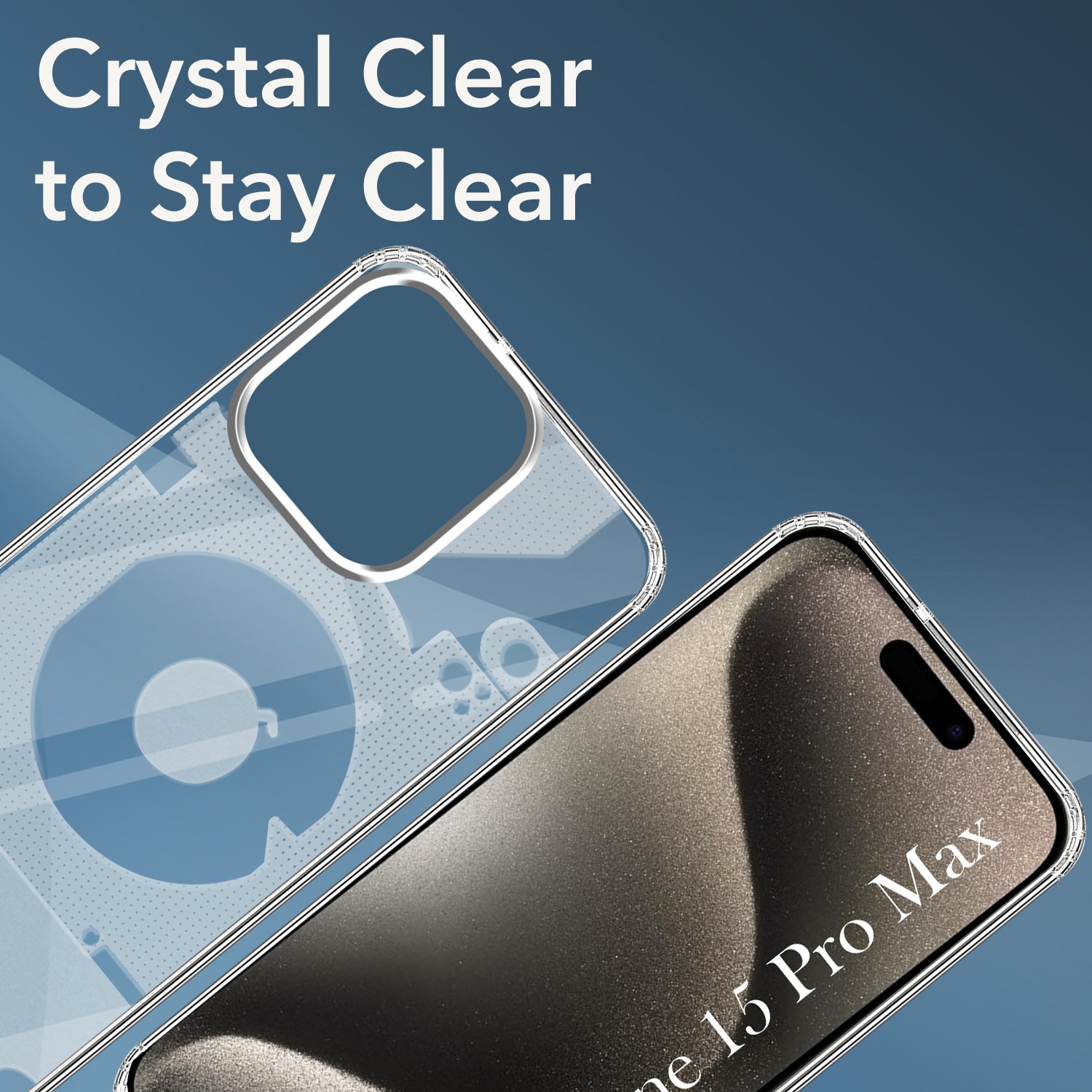 For iPhone 15 Pro Max Back Cover (Silicone Matte Shockproof Case with Camera Protection | Soft and Flexible | Transparent)