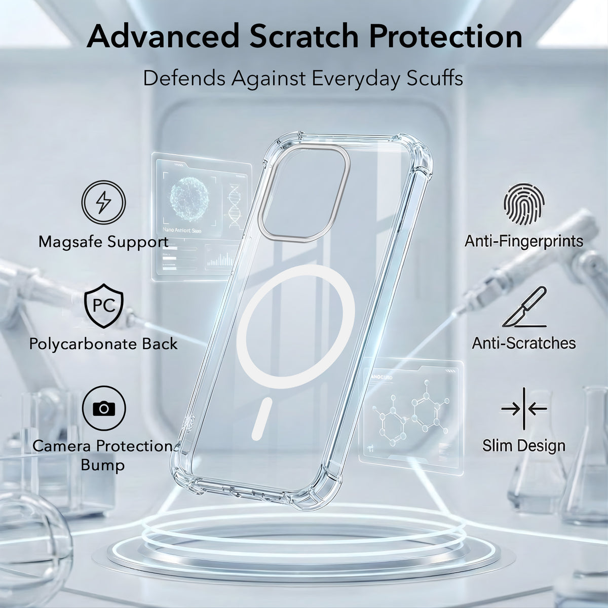 For Vivo Y31T 5G Back Cover Shockproof Crystal-Clear (Magsafe Wireless Support | Drop & Camera Protection | Hard Polycarbonate)
