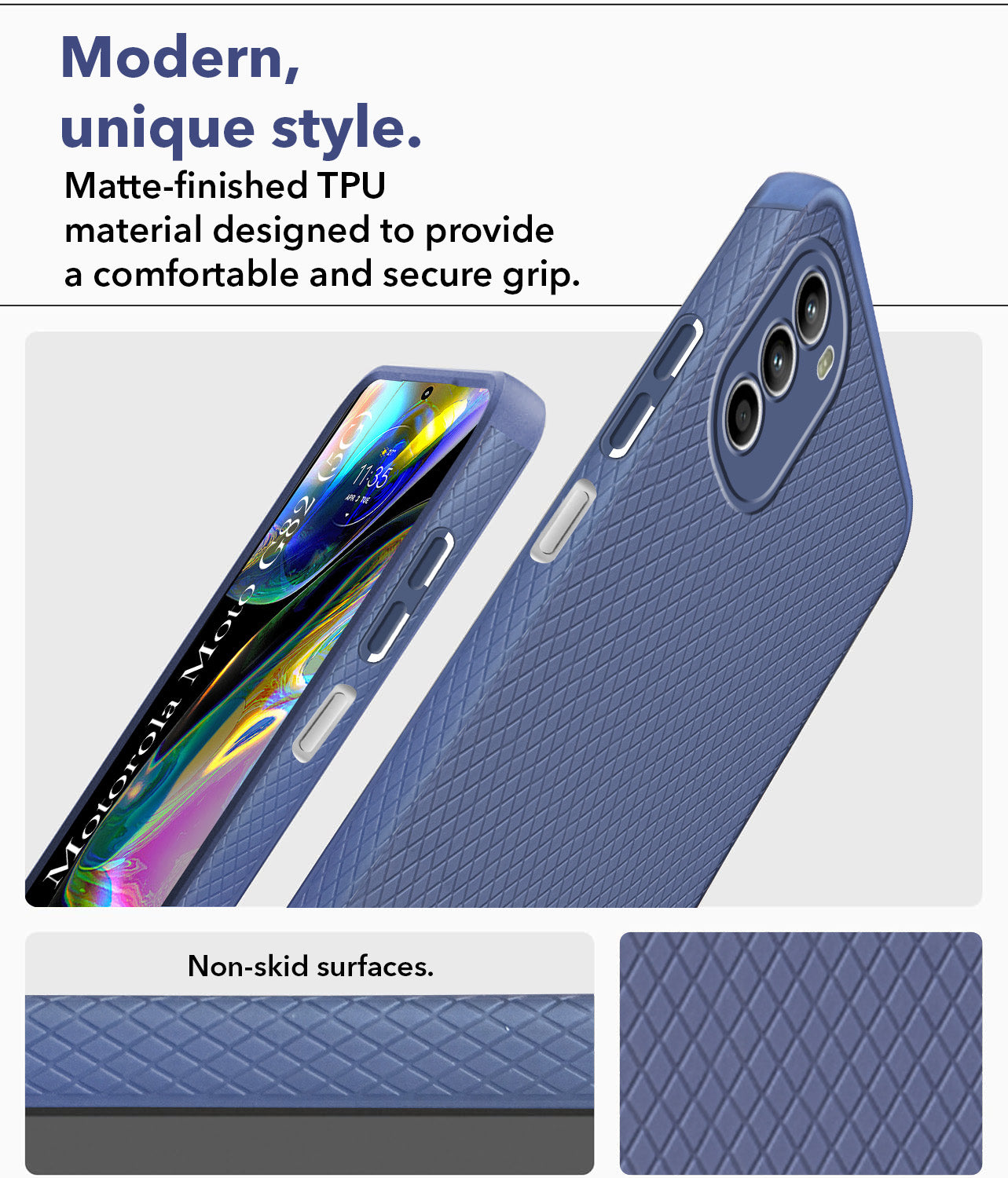 For Motorola Moto G82 5G Back Cover Case (Liquid Silicone | Side Grip | Camera Protection)