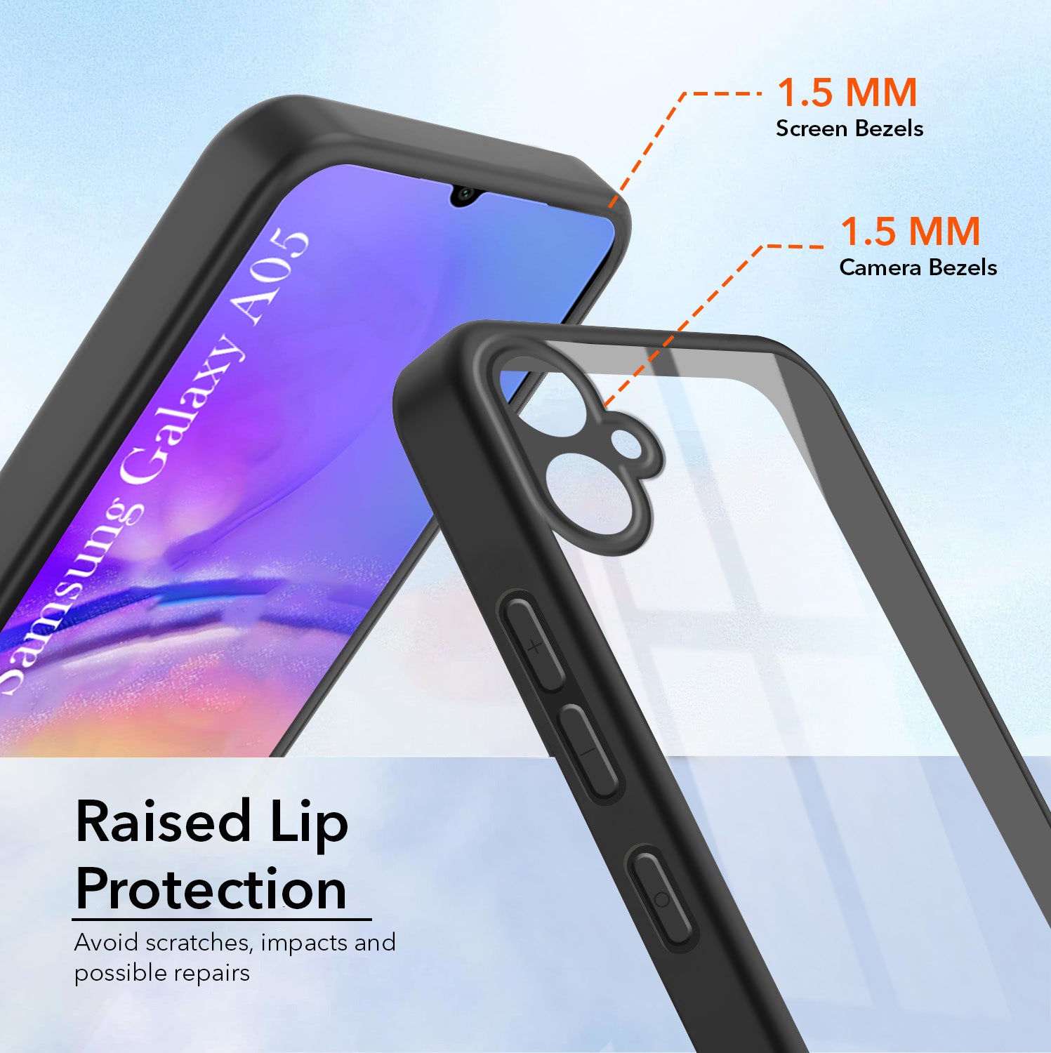 For Samsung Galaxy A05 Back Cover Case Ultra-Hybrid (Lifetime Anti Yellow | Anti Scratch | Crystal Clear Shockproof)