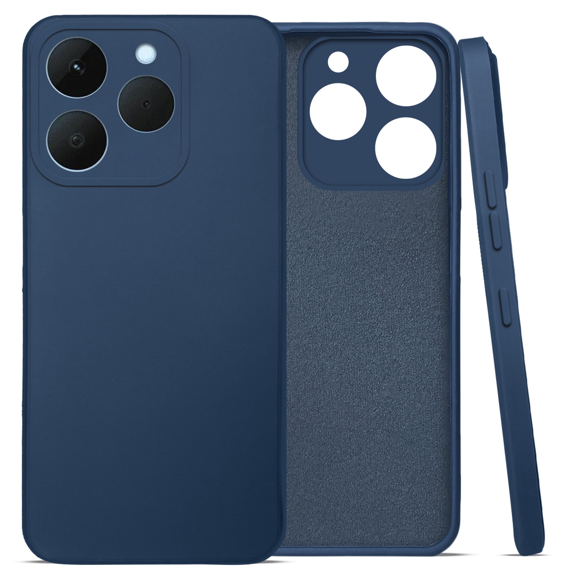 For Realme 15T | Realme Narzo 90 Back Cover Case (Matte Finish Silicone with Inside Fiber Cloth)