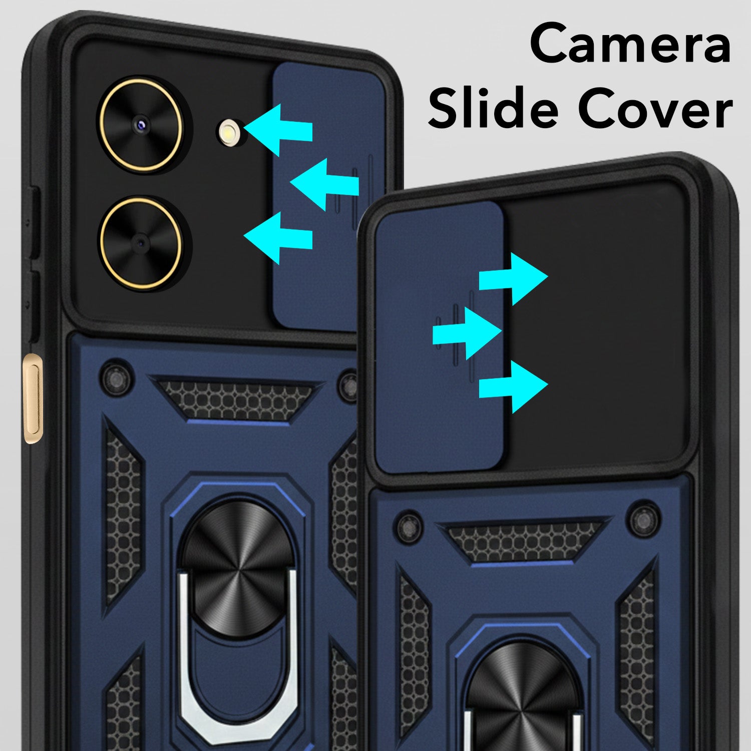 For Poco C71 Back Cover Case (Hybrid Dual Armor Polycarbonate)
