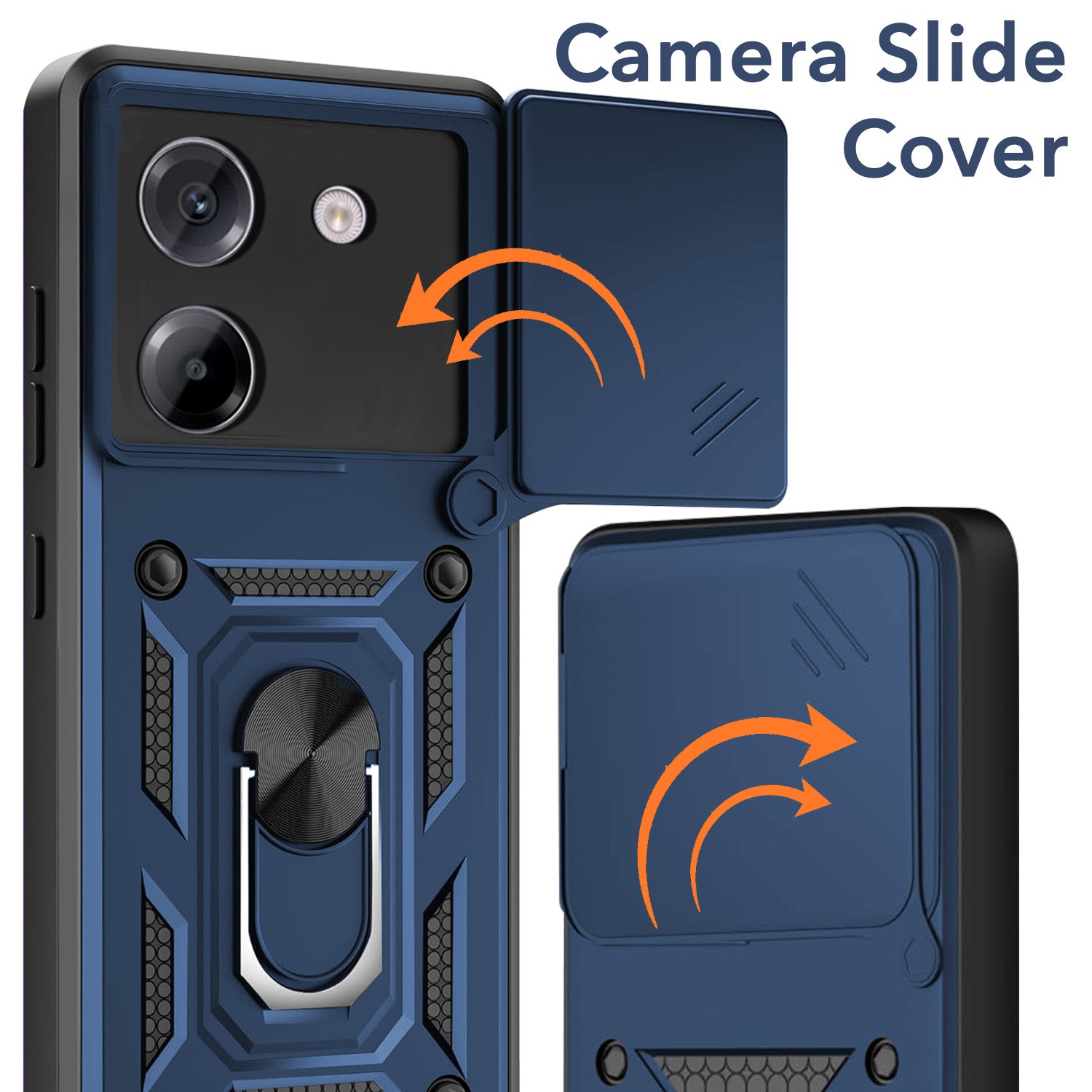 For Poco M7 Pro Back Cover Case (Hybrid Dual Armor Polycarbonate)